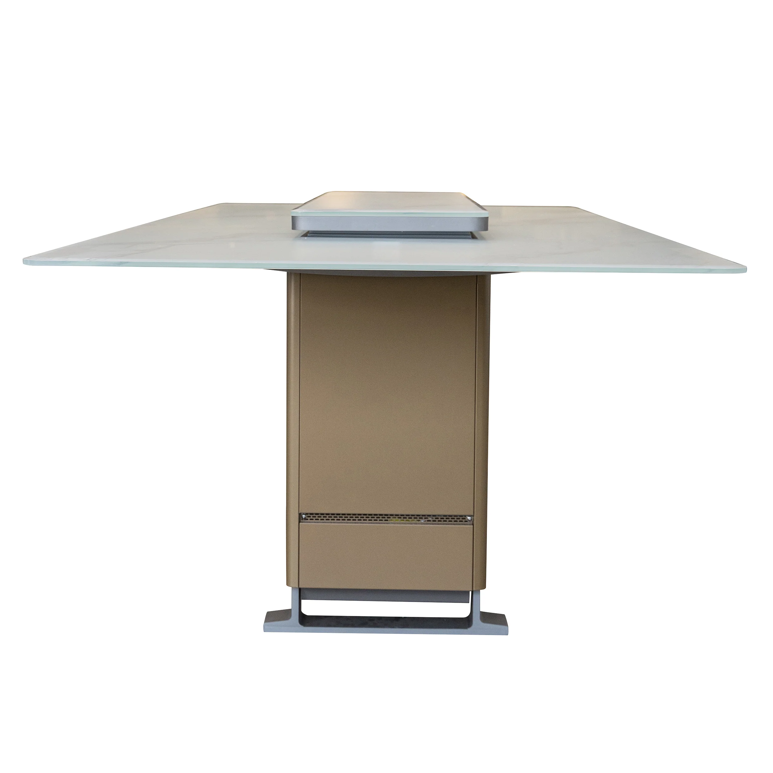Cinetico Smart Dining Table in White, 5.3 cu.ft fridge and freezer with Bluetooth control - Image 10