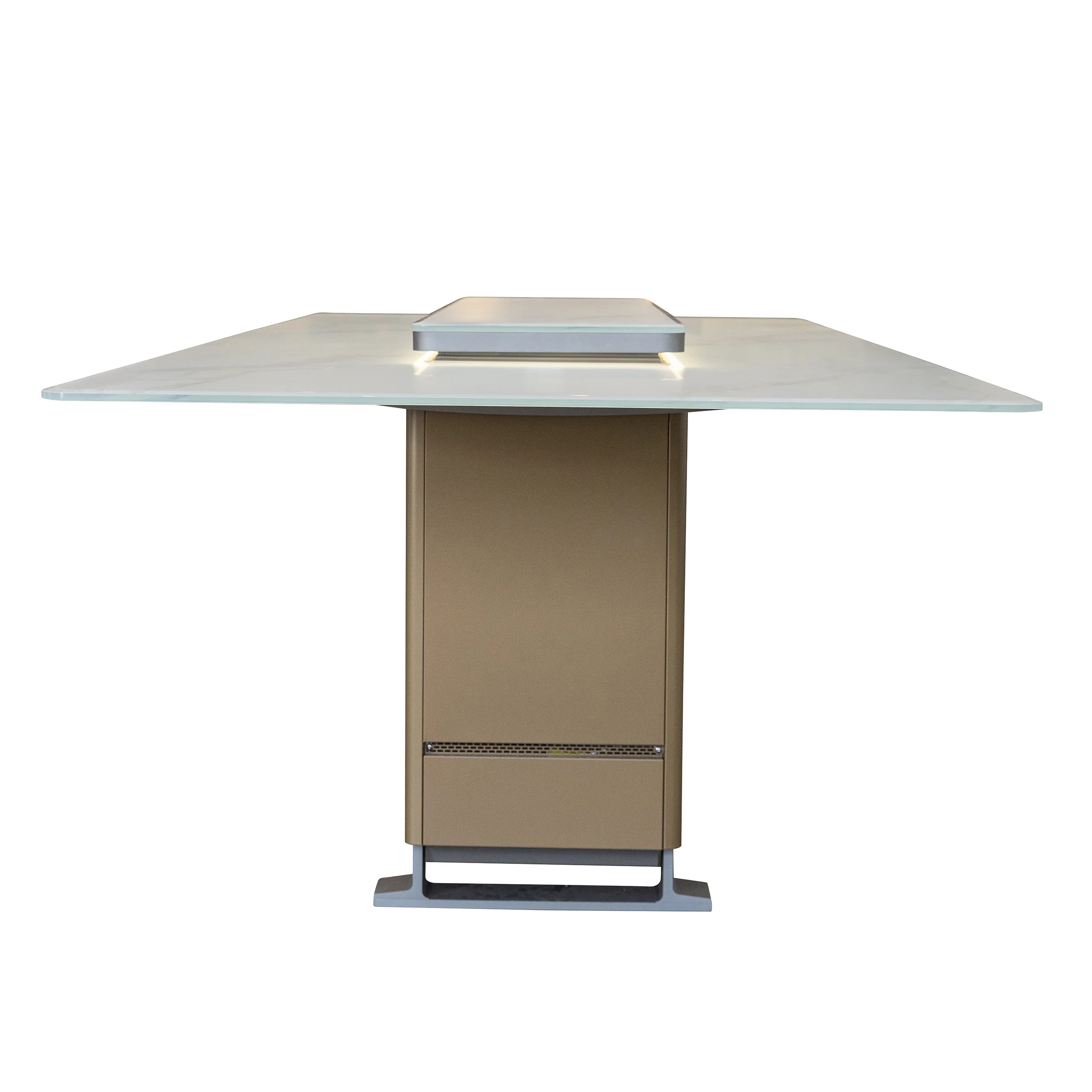 Cinetico Smart Dining Table in White, 5.3 cu.ft fridge and freezer with Bluetooth control - Image 11