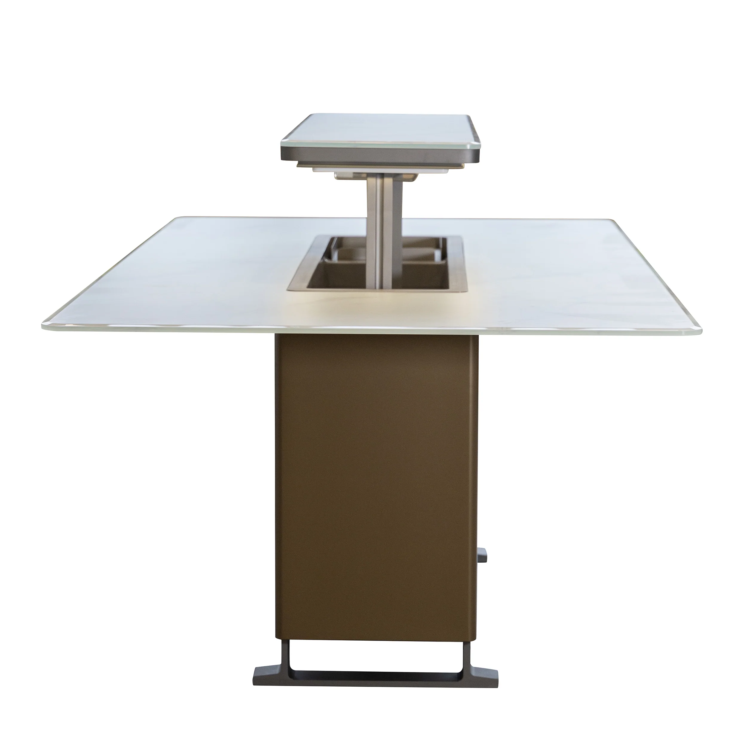 Cinetico Smart Dining Table in White, 5.3 cu.ft fridge and freezer with Bluetooth control - Image 13