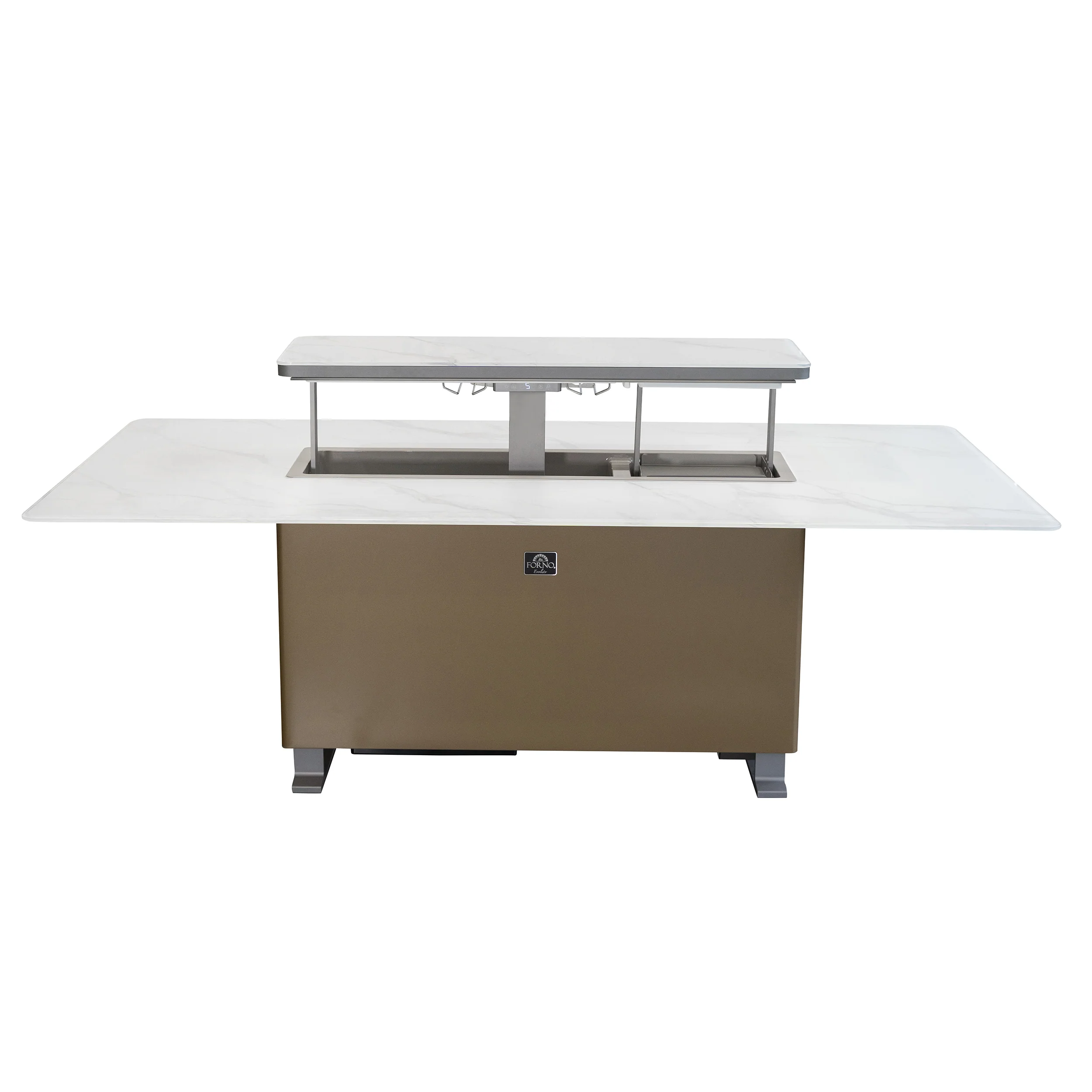 Cinetico Smart Dining Table in White, 5.3 cu.ft fridge and freezer with Bluetooth control - Image 4
