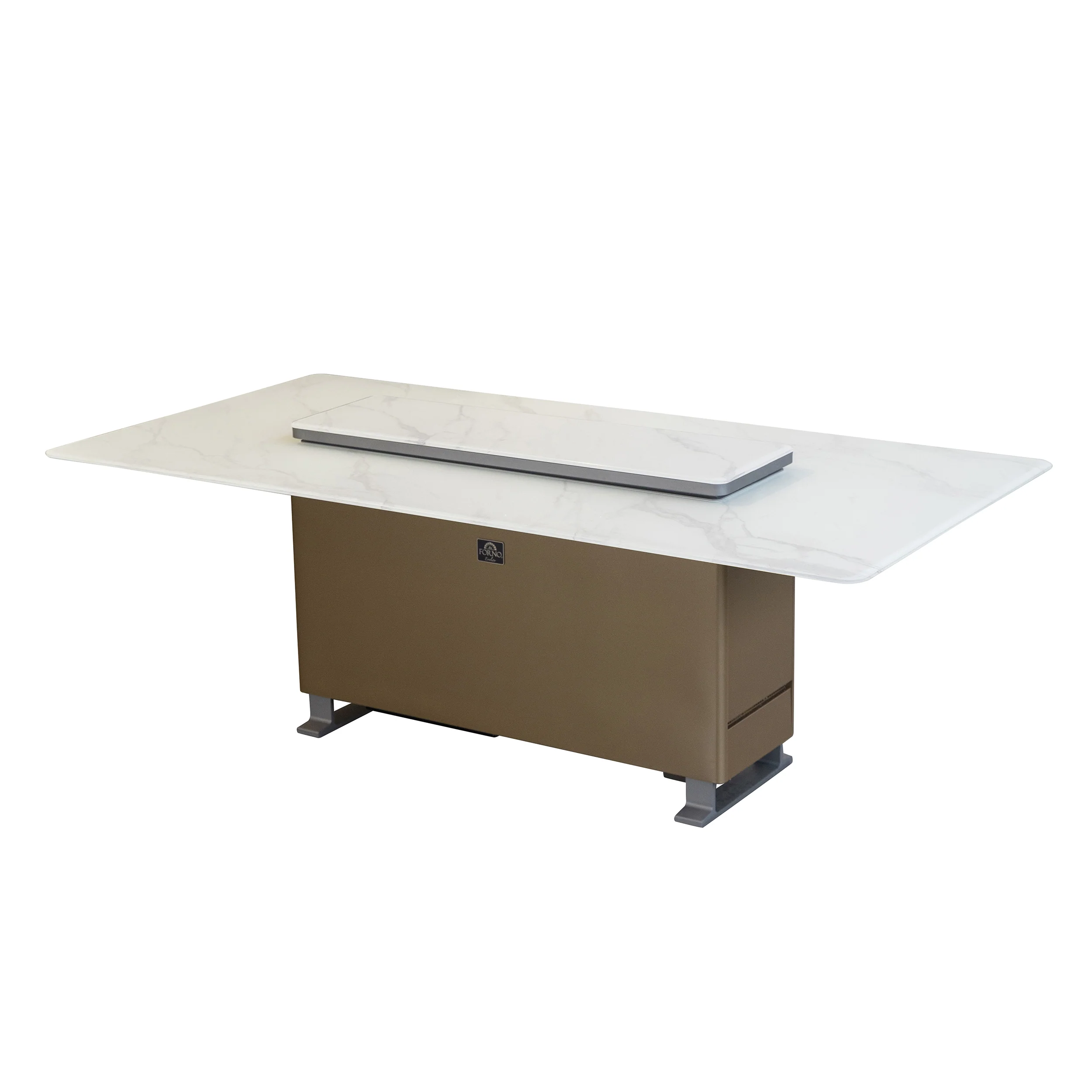 Cinetico Smart Dining Table in White, 5.3 cu.ft fridge and freezer with Bluetooth control - Image 6