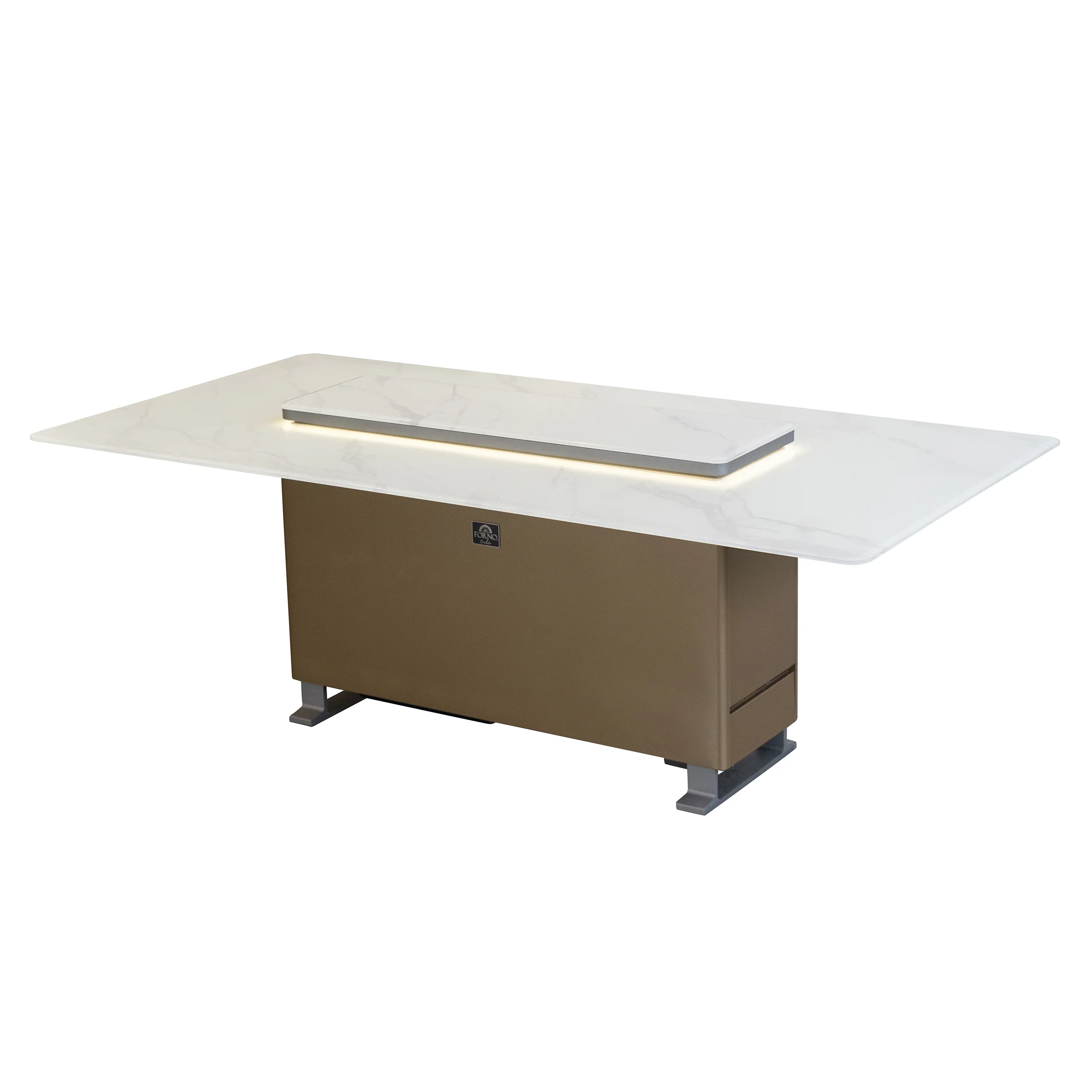 Cinetico Smart Dining Table in White, 5.3 cu.ft fridge and freezer with Bluetooth control - Image 7