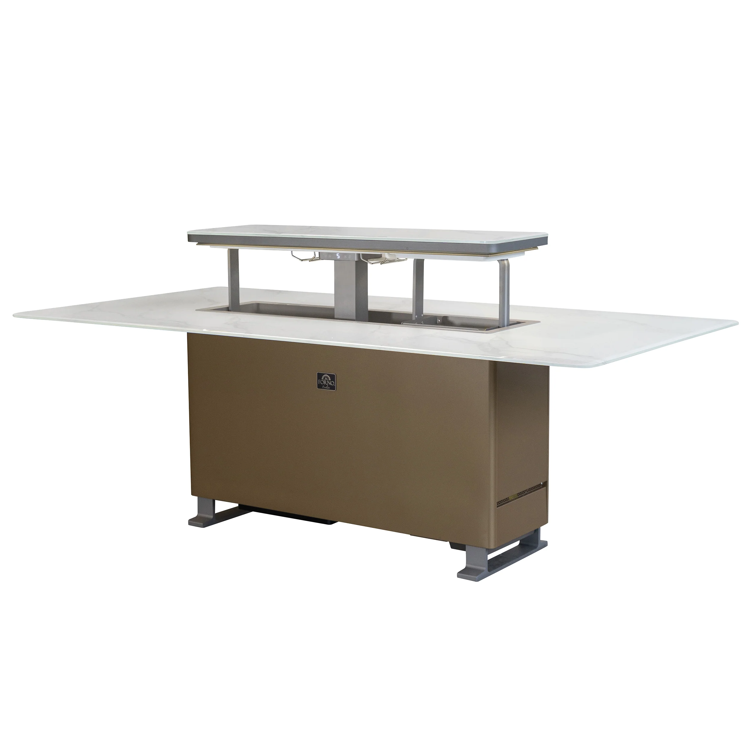 Cinetico Smart Dining Table in White, 5.3 cu.ft fridge and freezer with Bluetooth control - Image 8