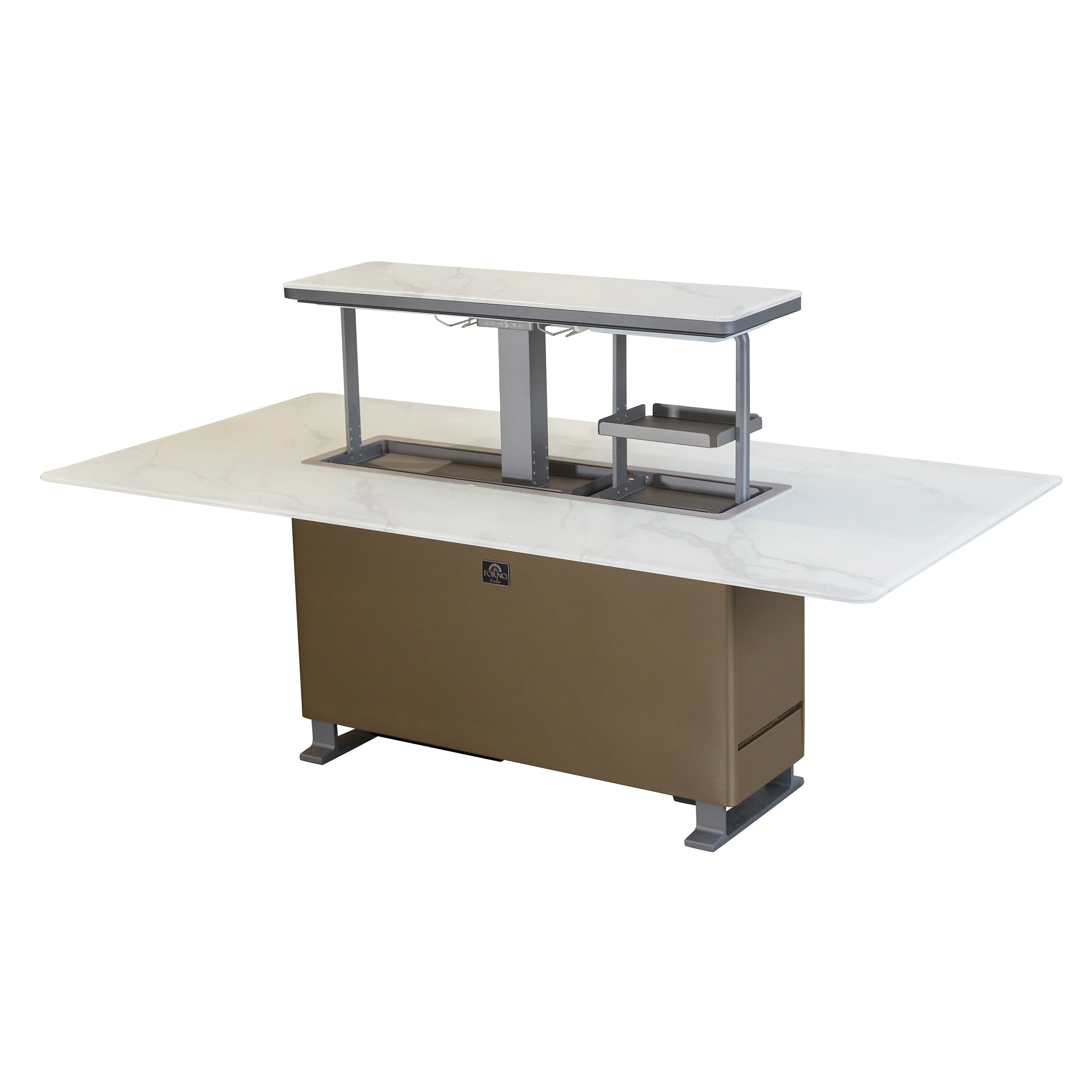 Cinetico Smart Dining Table in White, 5.3 cu.ft fridge and freezer with Bluetooth control - Image 9