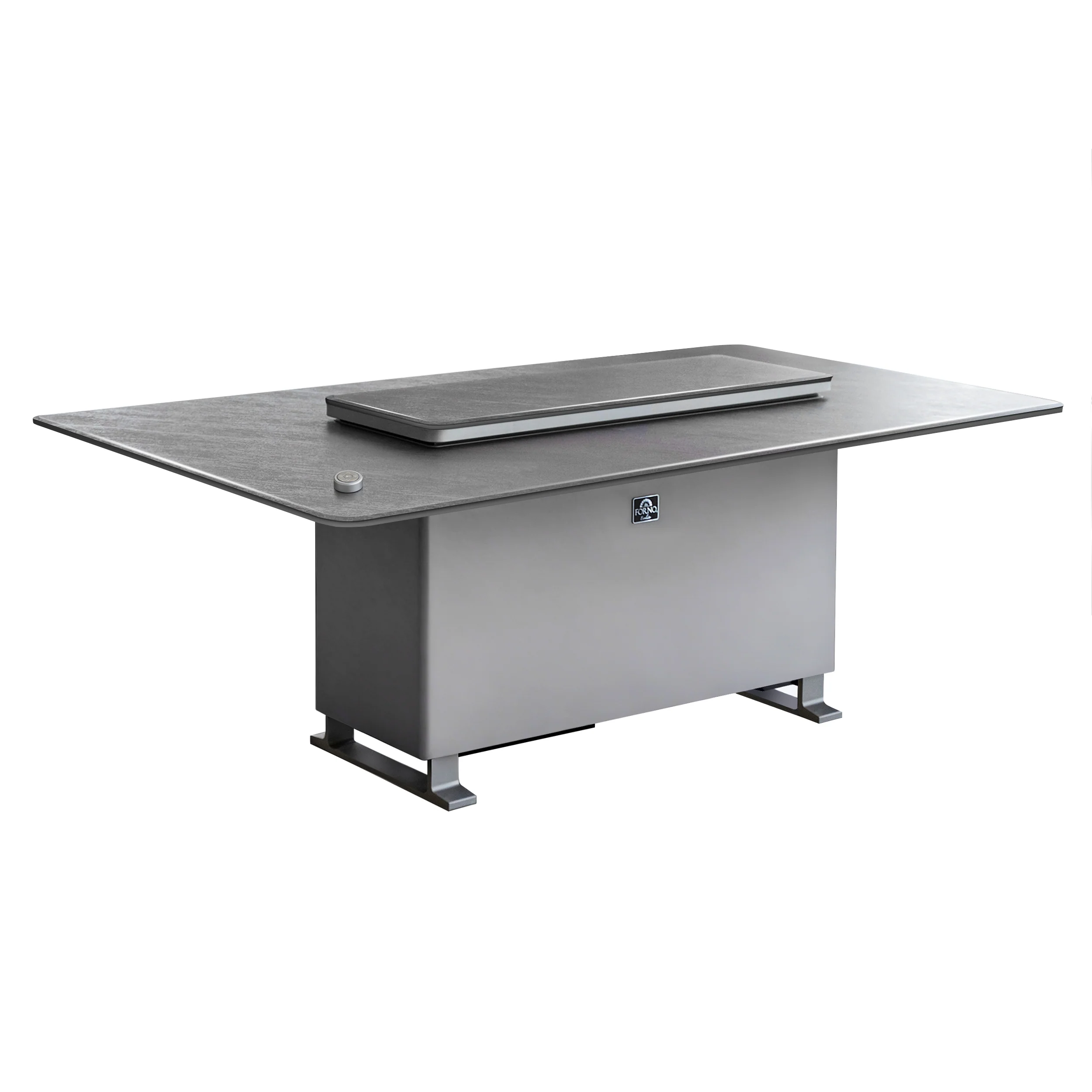 Cinetico Smart Dining Table, Sandstone Black, 5.3 cu.ft fridge and freezer with Bluetooth control