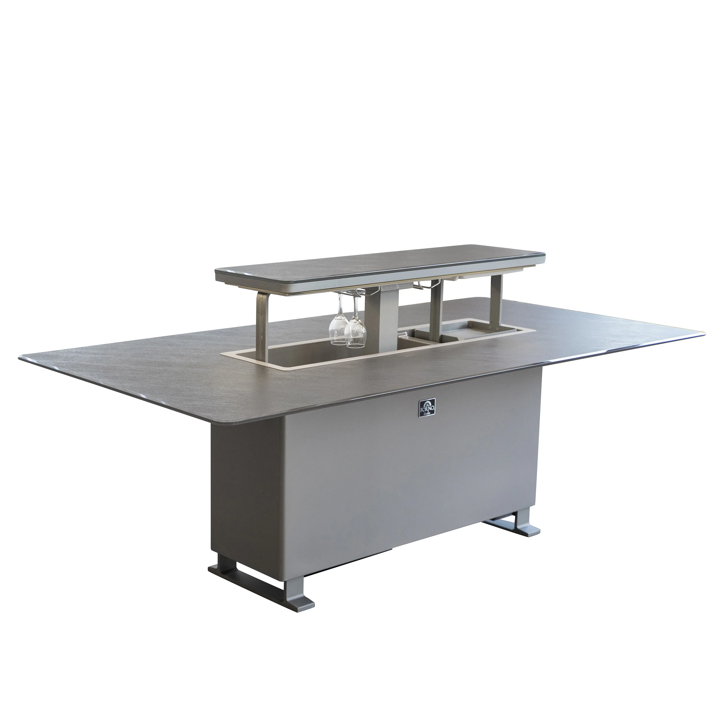 Cinetico Smart Dining Table, Sandstone Black, 5.3 cu.ft fridge and freezer with Bluetooth control - Image 14
