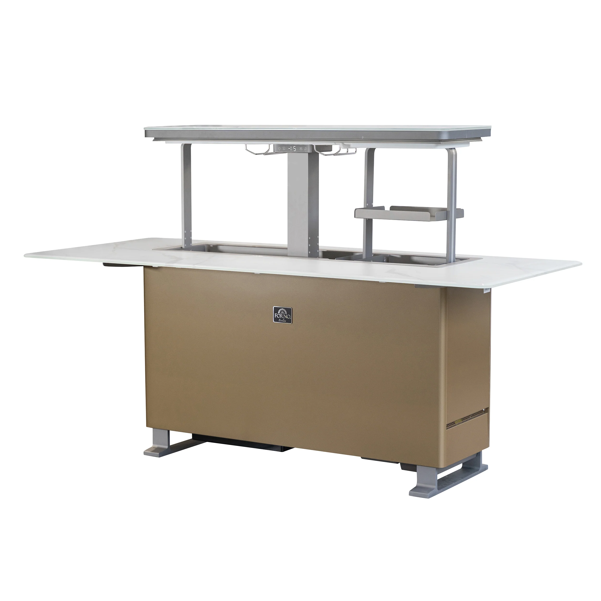 Elevato Smart Bar Table in White, 5.3 cu.ft fridge and freezer with Bluetooth control - Image 10