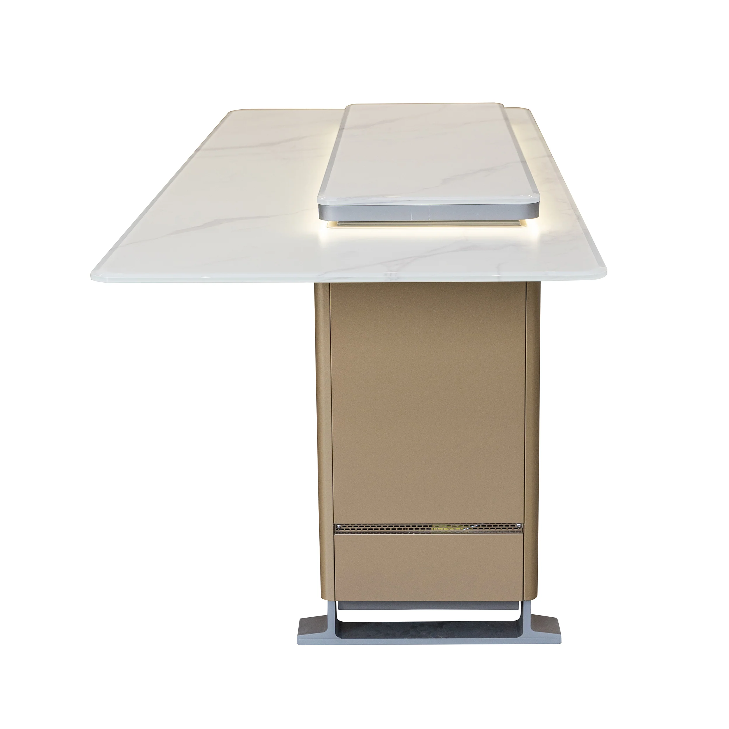 Elevato Smart Bar Table in White, 5.3 cu.ft fridge and freezer with Bluetooth control - Image 12