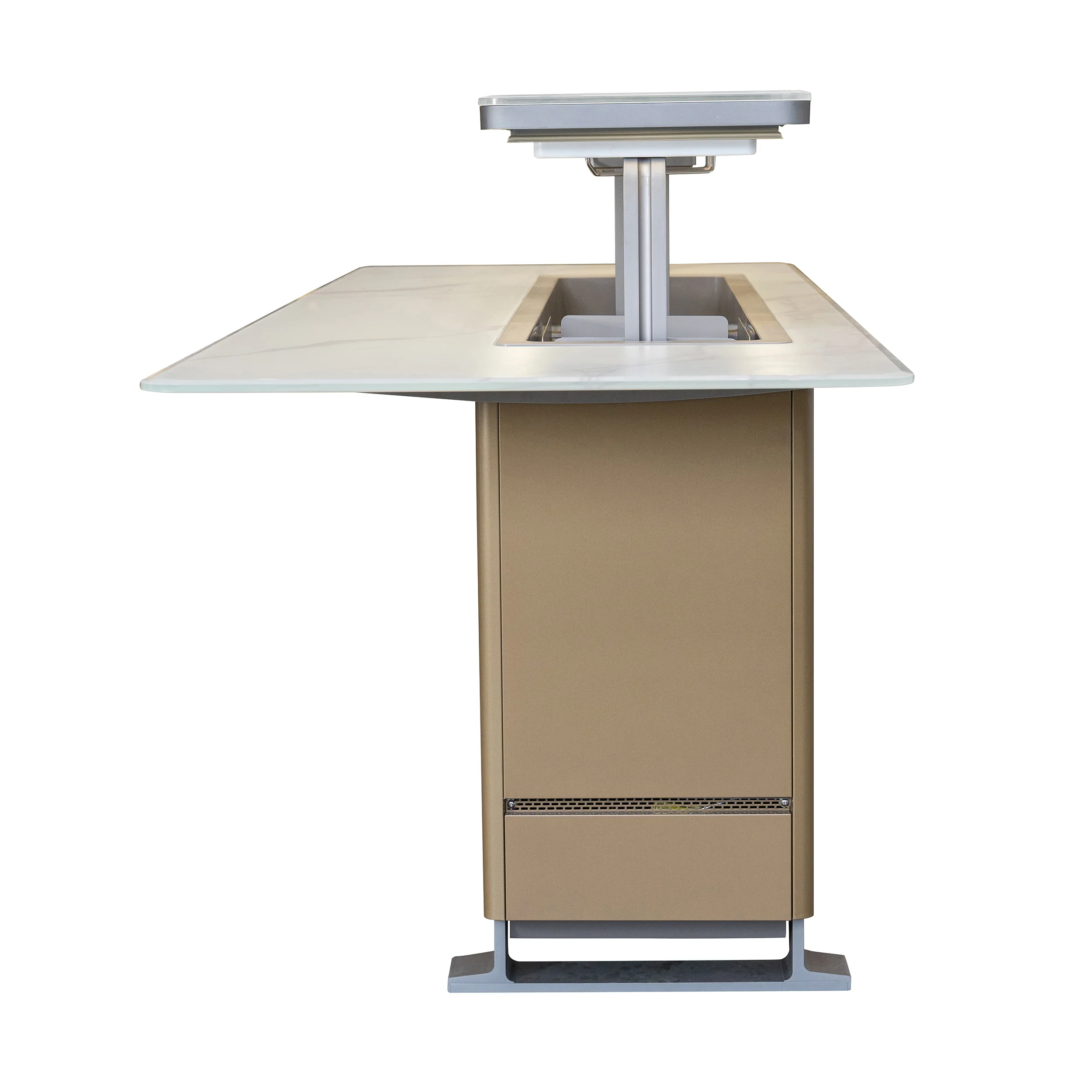 Elevato Smart Bar Table in White, 5.3 cu.ft fridge and freezer with Bluetooth control - Image 13