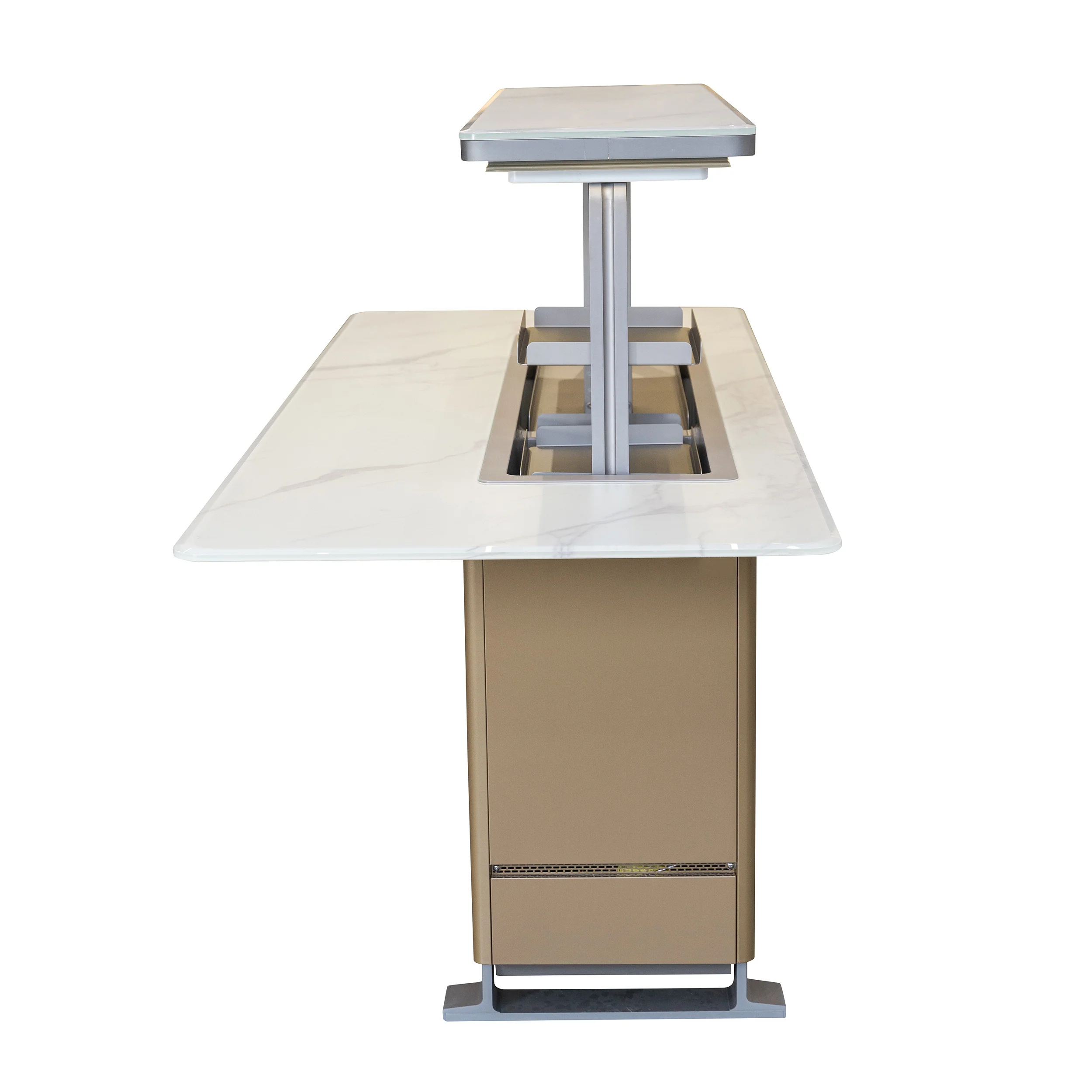 Elevato Smart Bar Table in White, 5.3 cu.ft fridge and freezer with Bluetooth control - Image 14