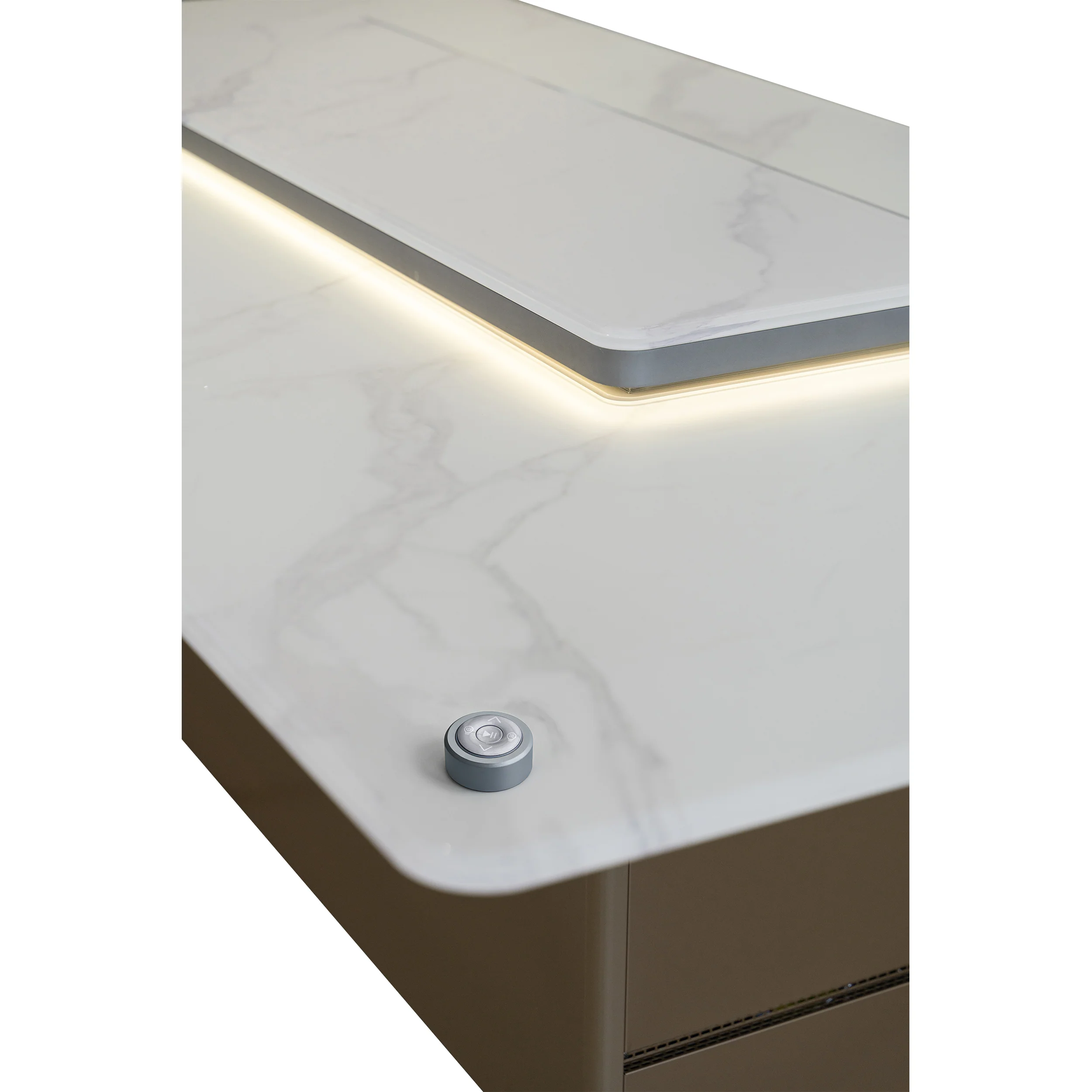 Elevato Smart Bar Table in White, 5.3 cu.ft fridge and freezer with Bluetooth control - Image 17