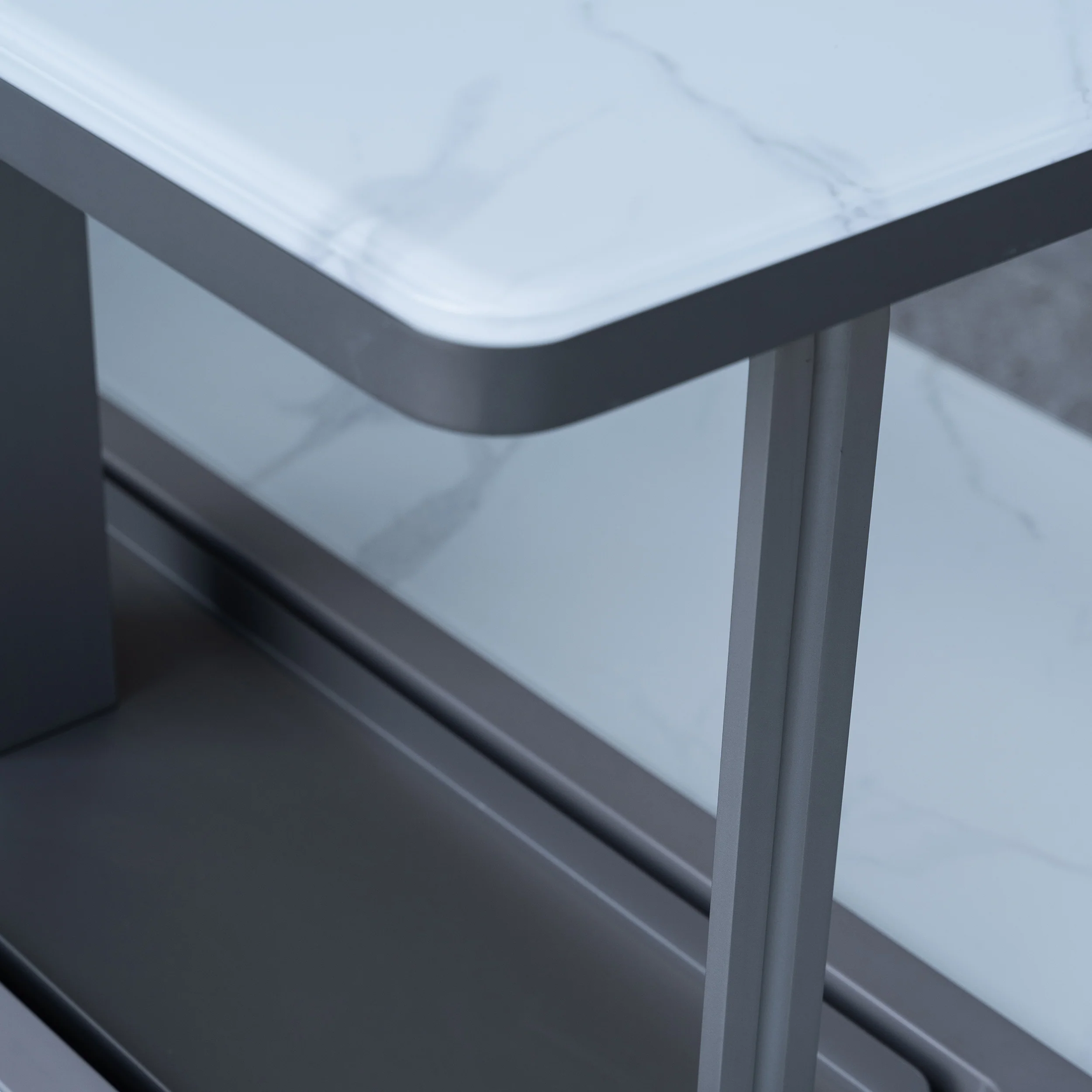 Cinetico Smart Dining Table in White, 5.3 cu.ft fridge and freezer with Bluetooth control - Image 24