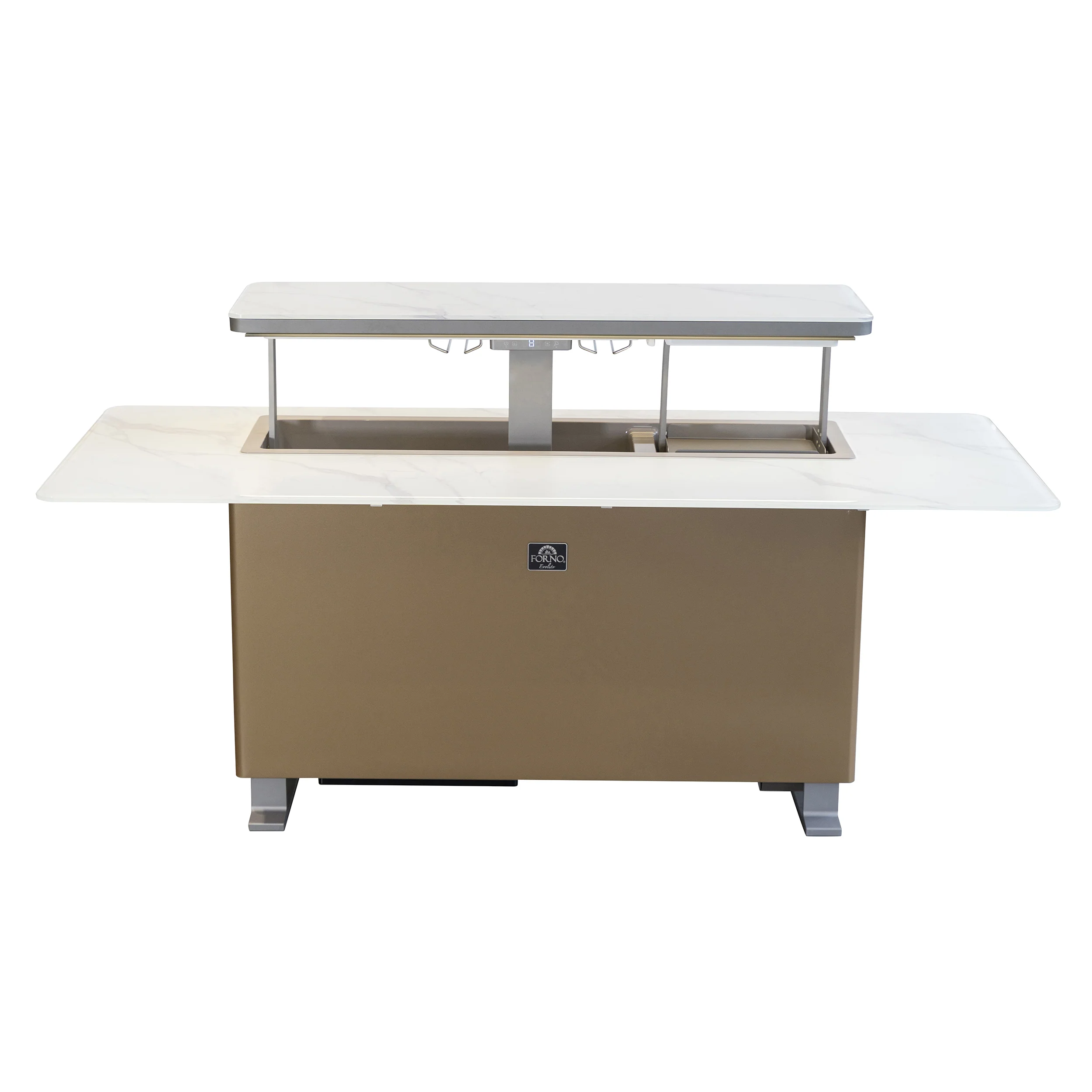 Elevato Smart Bar Table in White, 5.3 cu.ft fridge and freezer with Bluetooth control - Image 5