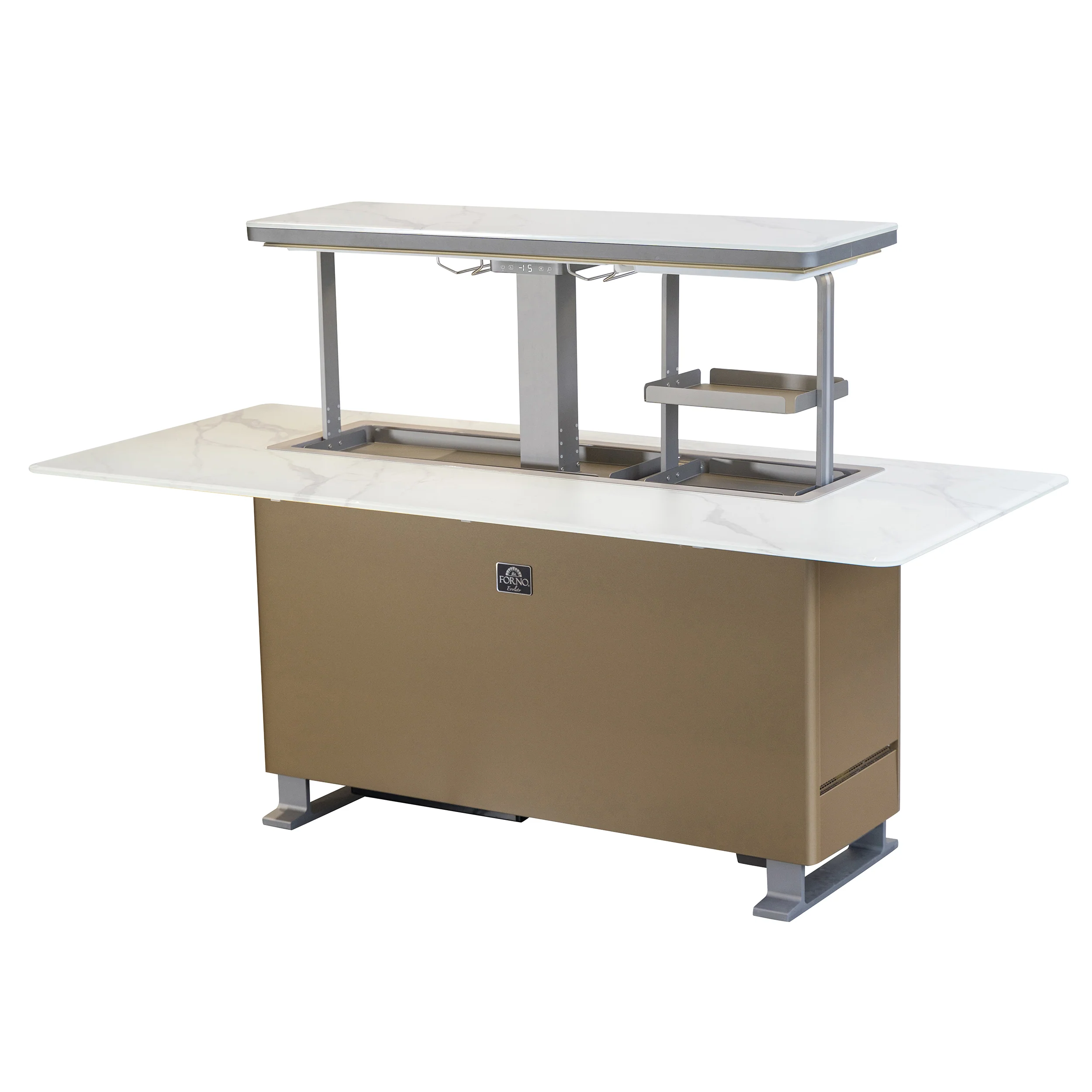 Elevato Smart Bar Table in White, 5.3 cu.ft fridge and freezer with Bluetooth control - Image 9