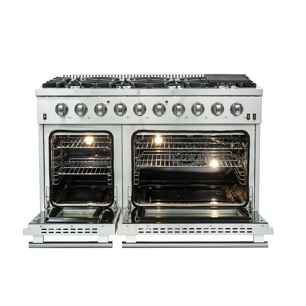 FORNO Premium 2-Piece Kitchen Bundle - Galiano 48" Gas Range, 60" Side-by-Side Refrigerator - FBDL-005-01CAUS - Image 2