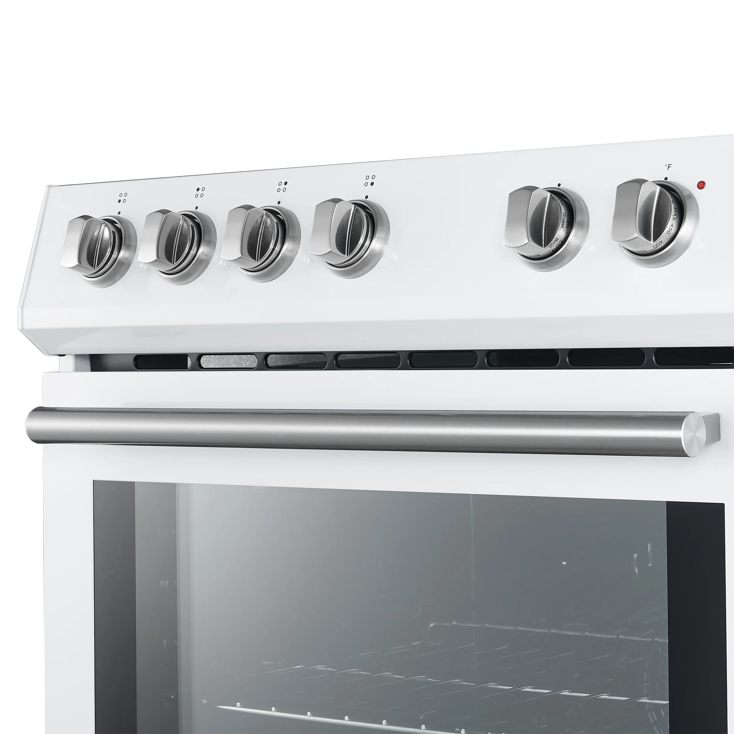 FORNO Premium 4-Piece Kitchen Bundle - Leonardo Espresso 30" White Range, 30" White Range Hood, 31" White Bottom Freezer Refrigerator, 24" White Built-In Dishwasher - FBDL-006-03CA - Image 6
