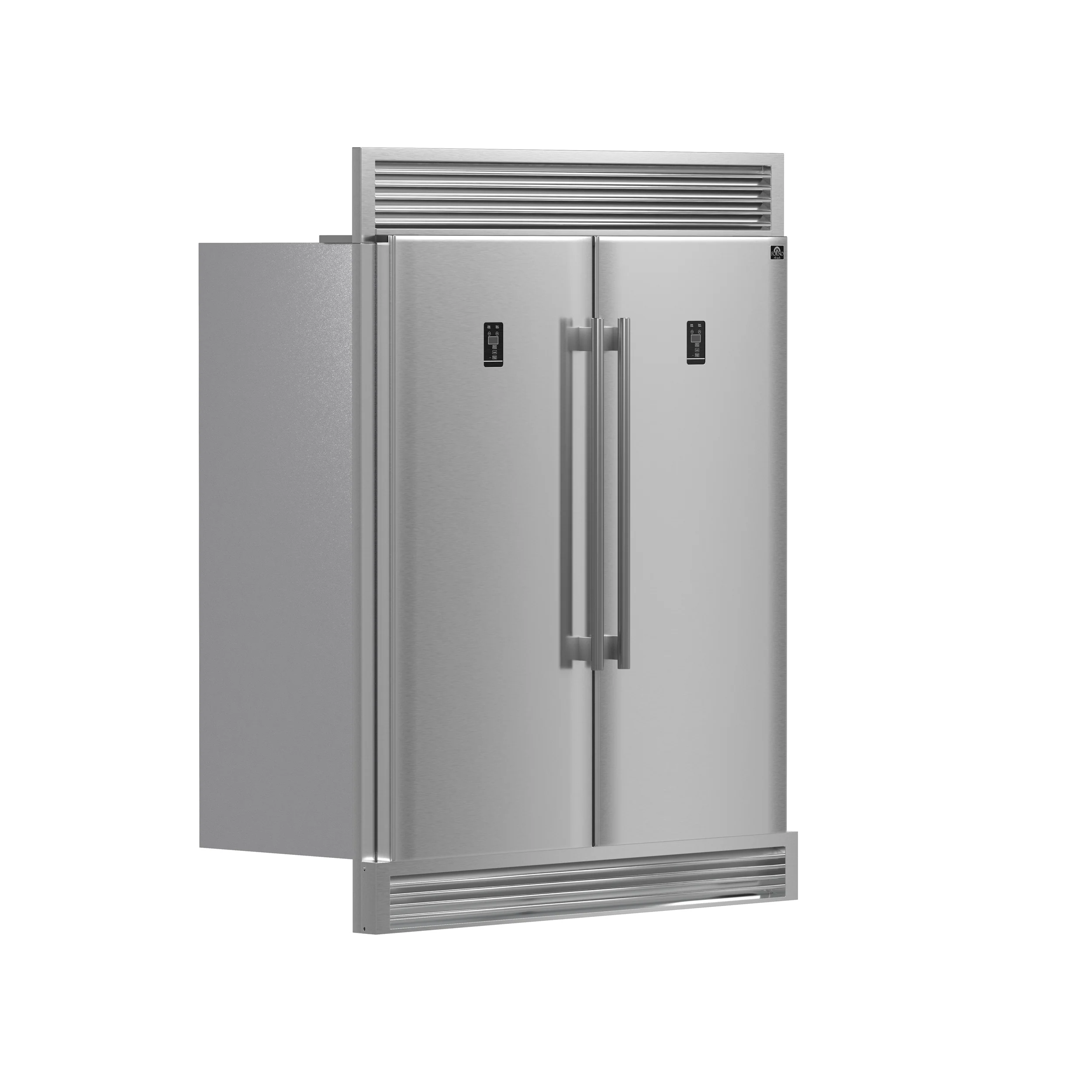 FORNO Premium 3-Piece Kitchen Bundle - FORNO Galiano 48" Freestanding Gas Range, FORNO Rizzuto 60" W. Dual Combo Convertible Refrigerator, FORNO 48" Wall Mount Range Hood - FBDL-018-02US - Image 4
