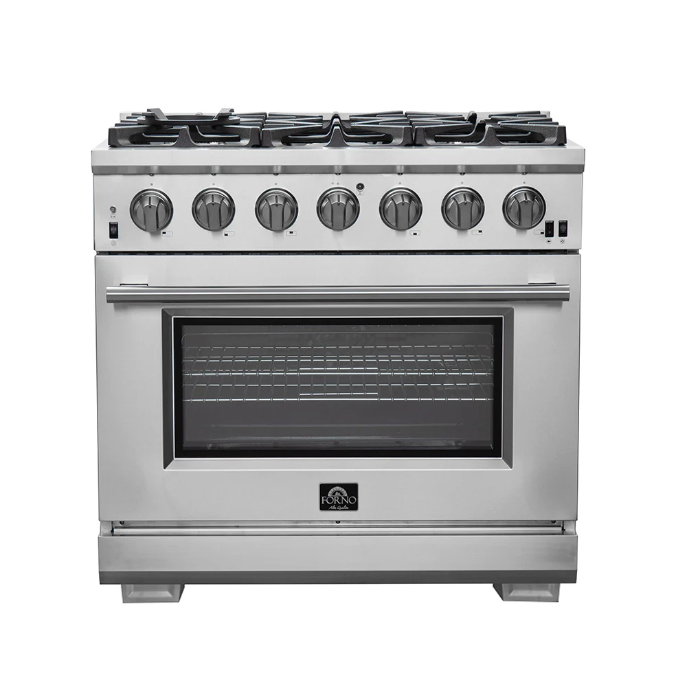 FORNO Premium 2-Piece Kitchen Bundle -Capriasca 36" Stainless Steel Range, Forno Salerno 36" Side by Side Stainless Steel Refrigerator 20 cu.ft - FBDL-019-02CAUS - Image 3