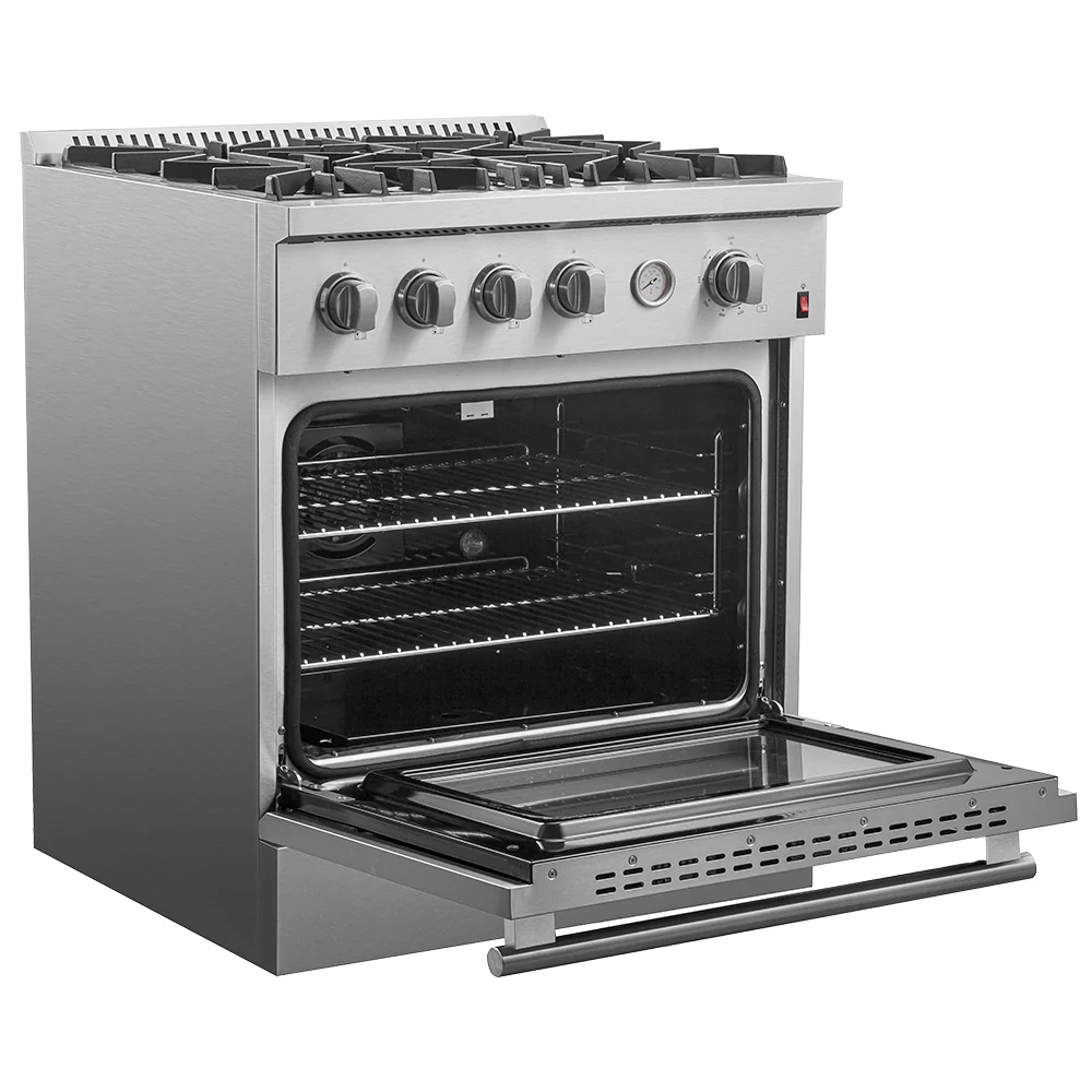 FORNO Premium 2-Piece Kitchen Bundle - Marco 30-inch Gas Range Stainless Steel, Forno Salerno 33" Side-by-Side Stainless Steel Refrigerator 15.6 cu.ft - FBDL-021-01CAUS - Image 3