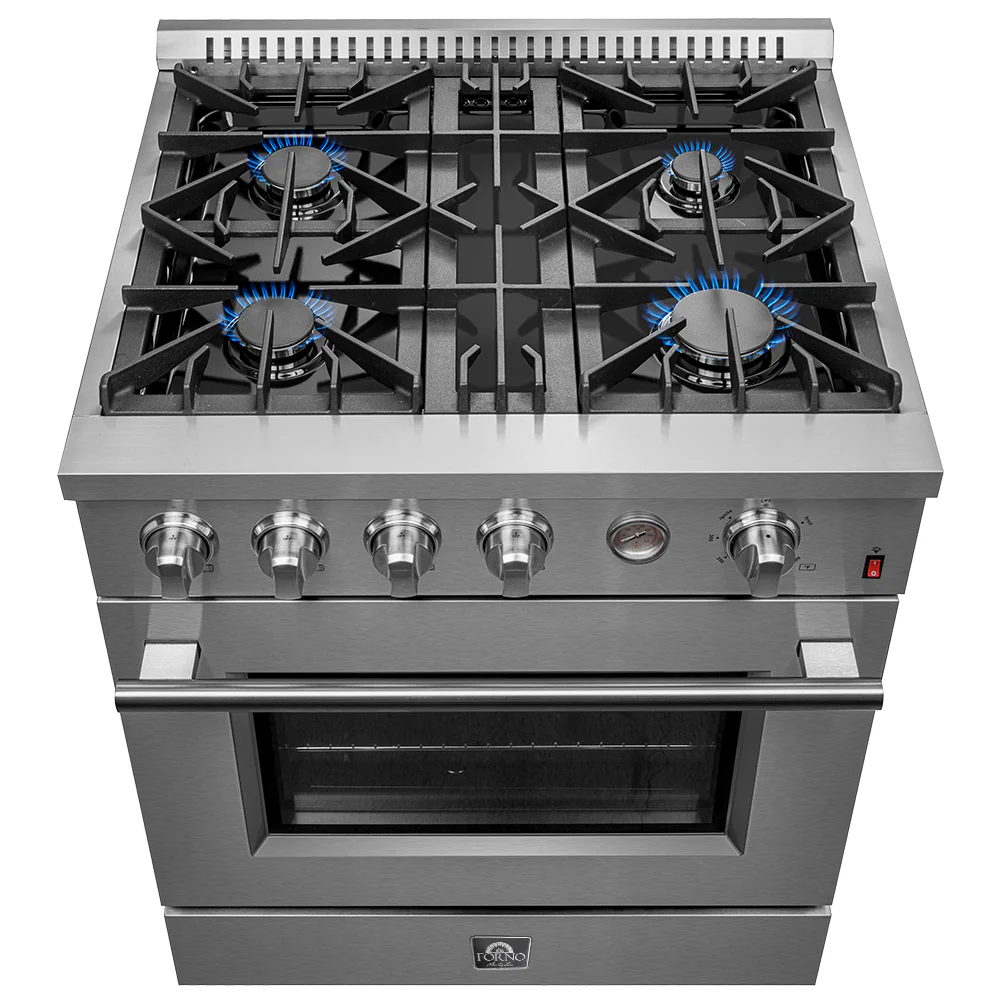 FORNO Premium 2-Piece Kitchen Bundle -Marco 30-inch Gas Range Stainless Steel, Forno Salerno 36" Side by Side Stainless Steel Refrigerator 20 cu.ft - FBDL-021-03CAUS - Image 4