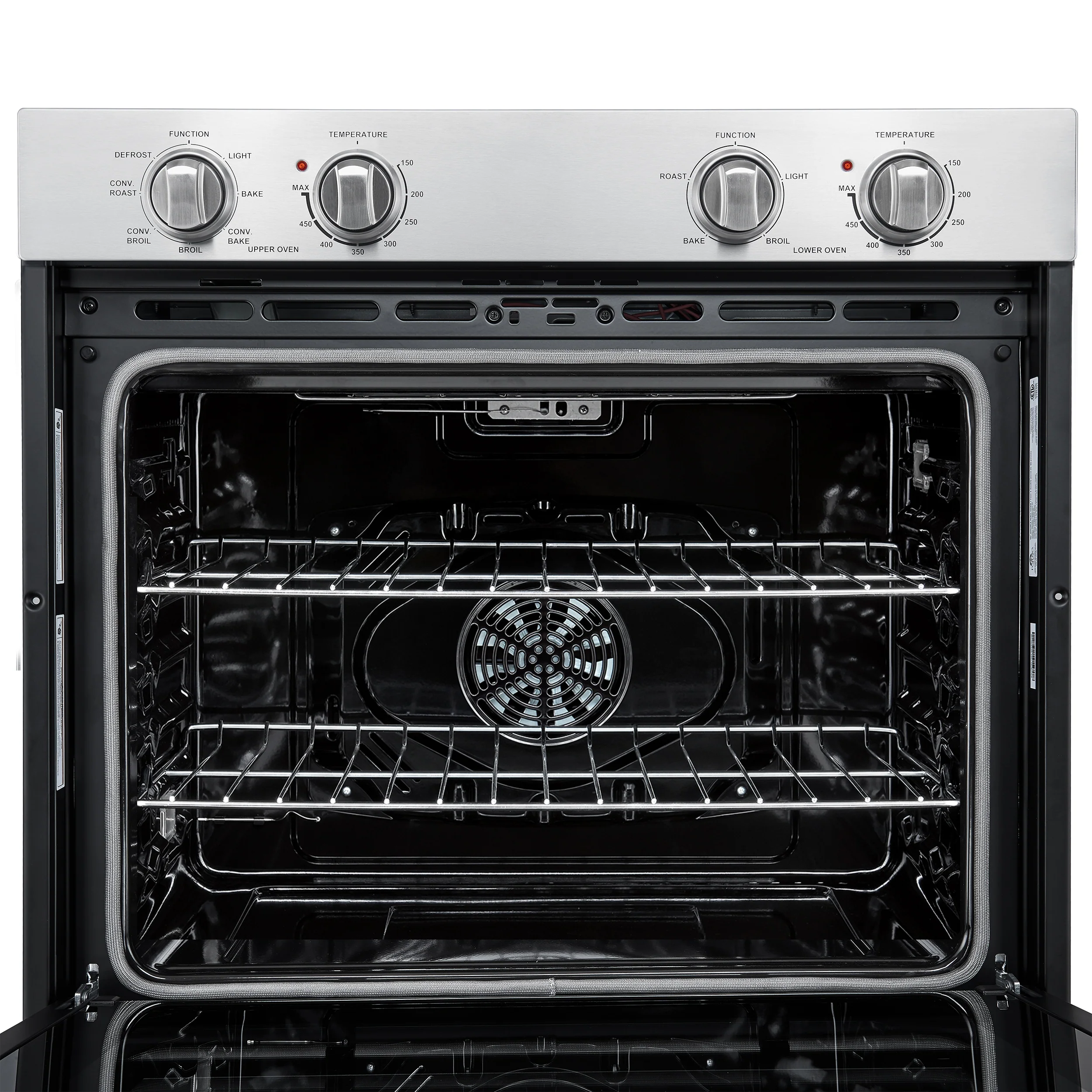Forno Vomero 30-Inch Double Wall Oven, Stainless Steel, 10 cu.ft Total Capacity, 7100W Convection, Mechanical Controls, Self-Cleaning Function - Image 4