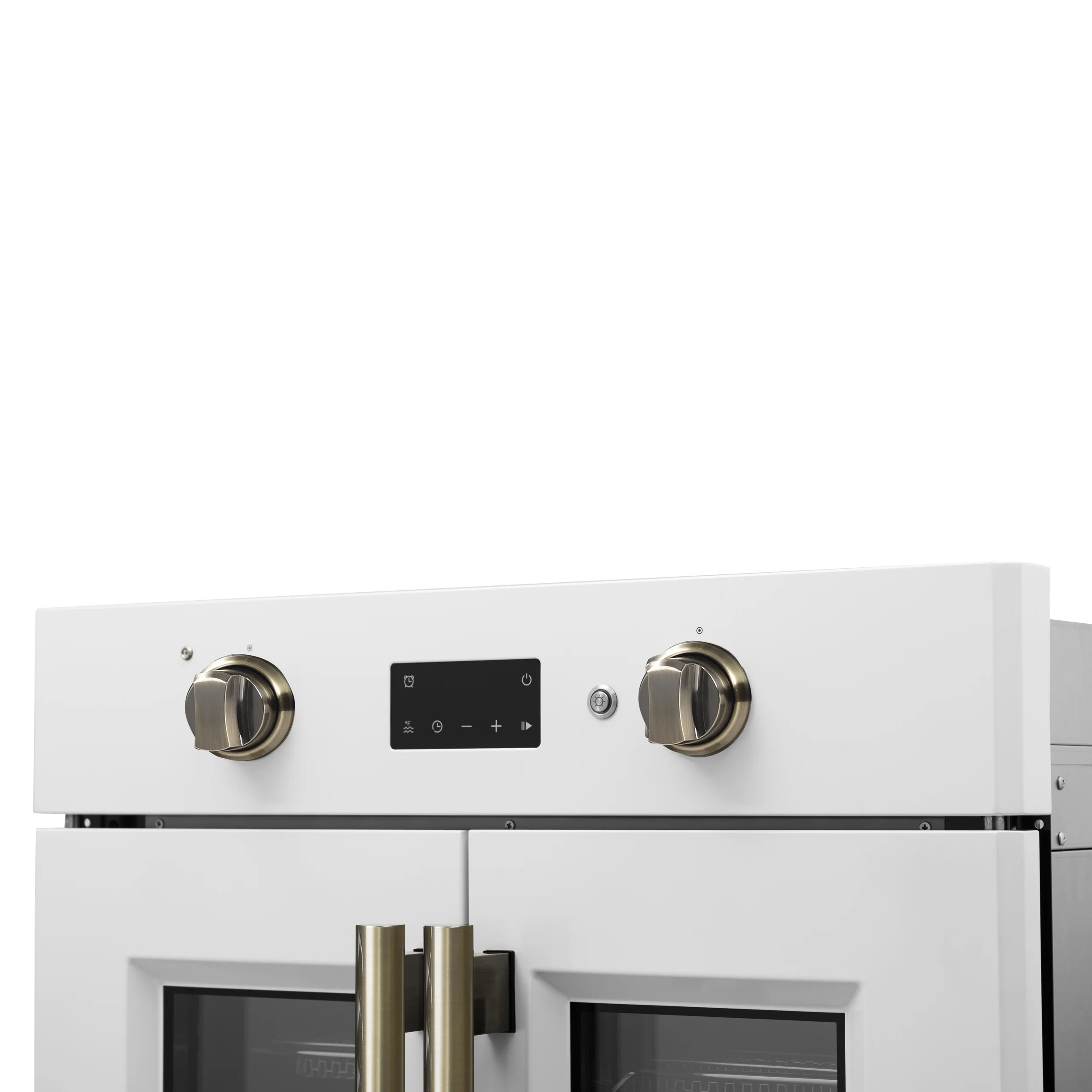 Forno Asti 30-Inch French Door Electric Wall Oven in White & Antique Brass, 3.68 cu. ft. True Convection, 3,600W, Air Fry, Sous Vide, Self-Clean - Image 6