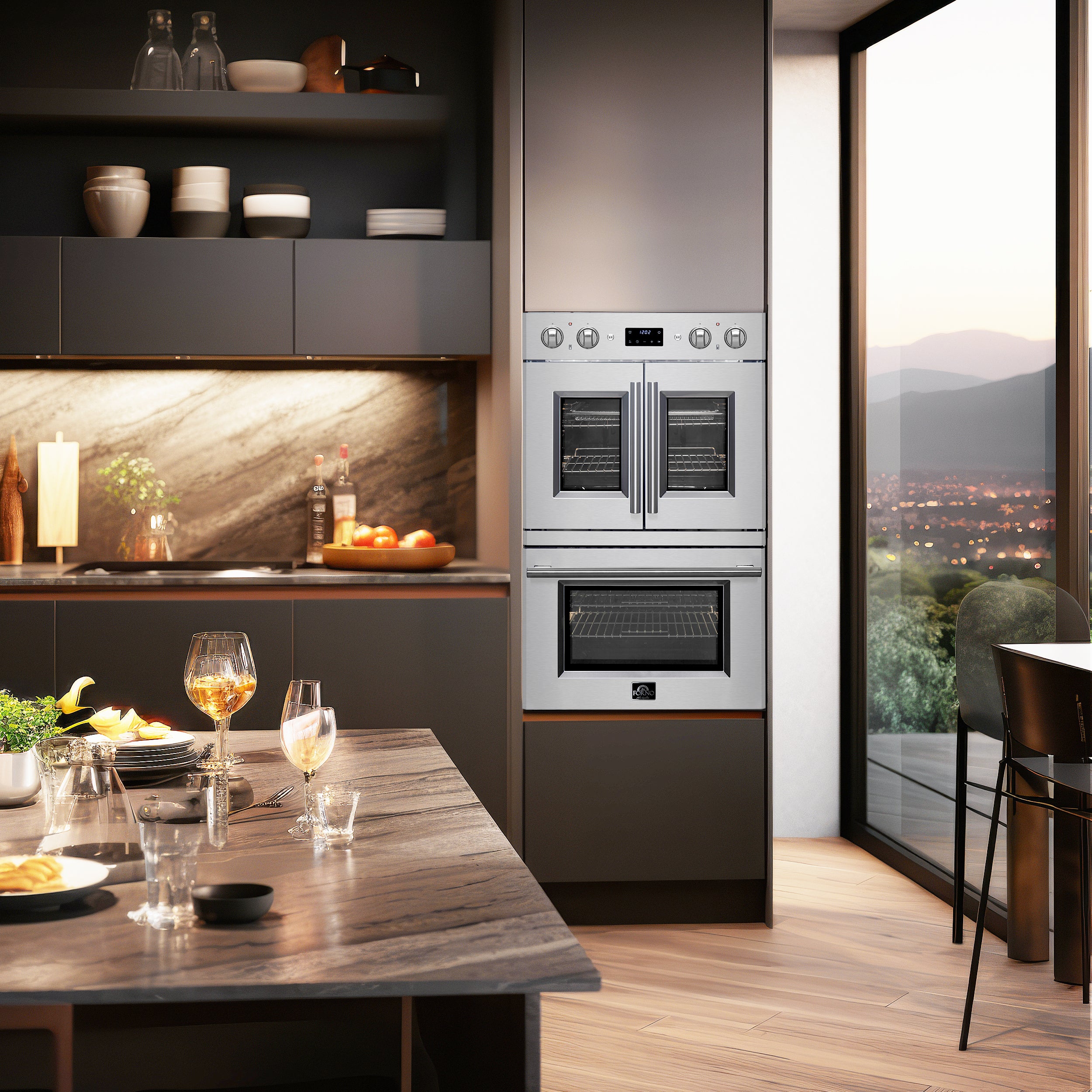 Forno Asti 30-Inch Double Electric Wall Oven with Upper French Doors in Stainless Steel, 7.36 cu. ft. Dual True Convection, 7,200W, Air Fry, Sous Vide, Self-Clean - Image 12