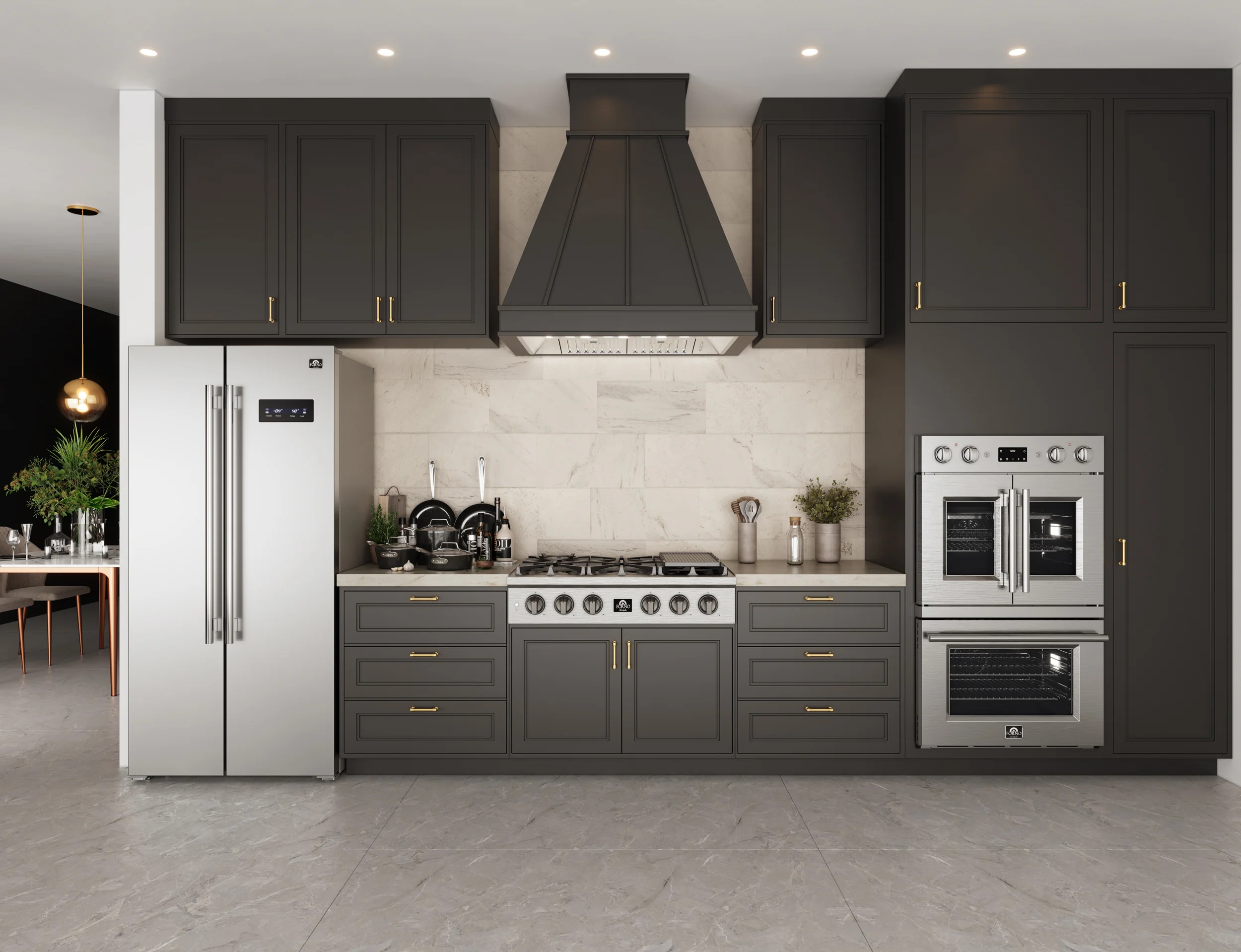 Forno Altilia 36-Inch Insert Range Hood, Stainless Steel, LED Lighting, Baffle Filters - Image 8