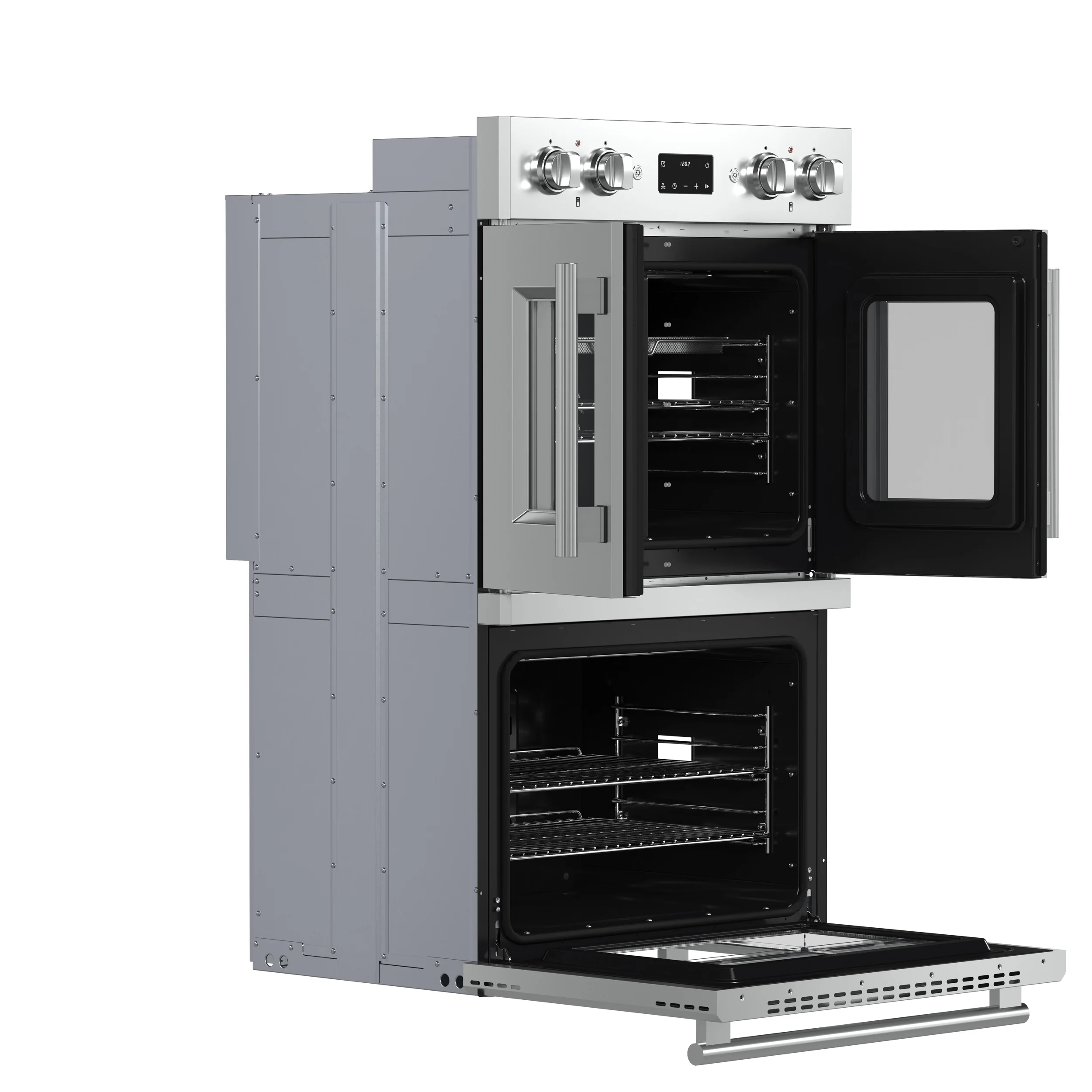 Forno Asti 30-Inch Double Electric Wall Oven with Upper French Doors in Stainless Steel, 7.36 cu. ft. Dual True Convection, 7,200W, Air Fry, Sous Vide, Self-Clean - Image 5