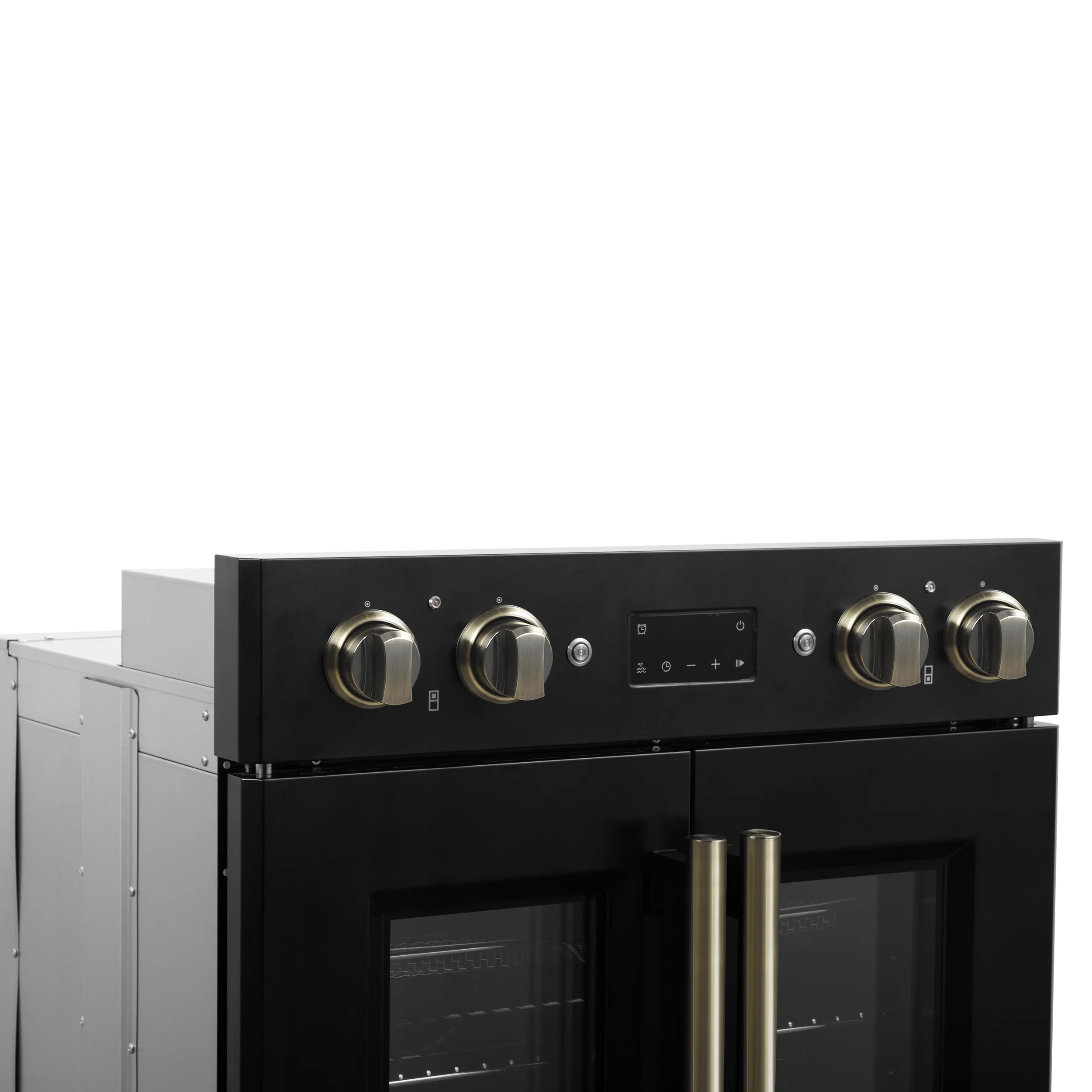 Forno Asti 30-Inch Double Electric Wall Oven with Upper French Doors in Black & Antique Brass, 7.36 cu. ft. Dual True Convection, 7,200W, Air Fry, Sous Vide, Self-Clean - Image 3