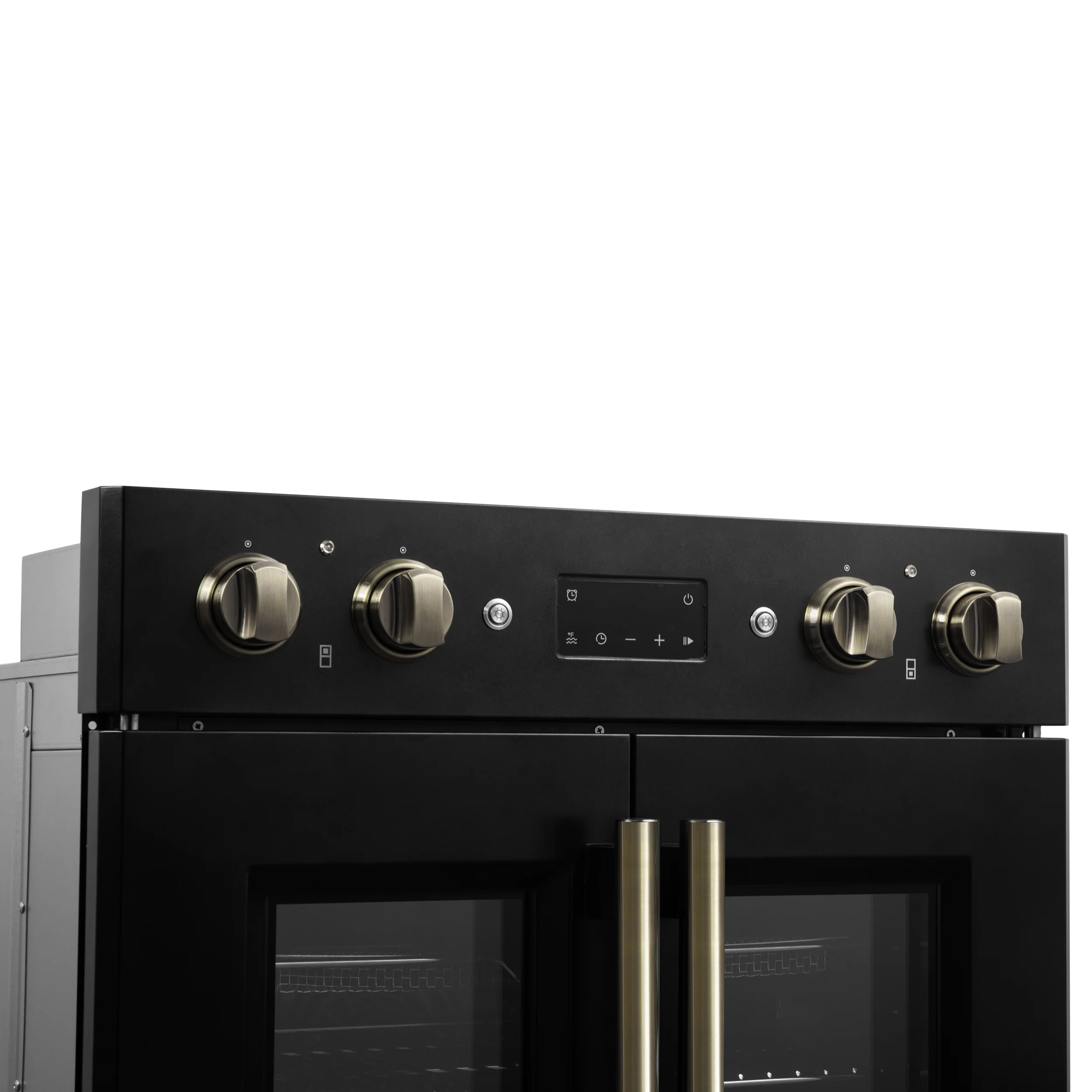 Forno Asti 30-Inch Double Electric Wall Oven with Upper French Doors in Black & Antique Brass, 7.36 cu. ft. Dual True Convection, 7,200W, Air Fry, Sous Vide, Self-Clean - Image 6