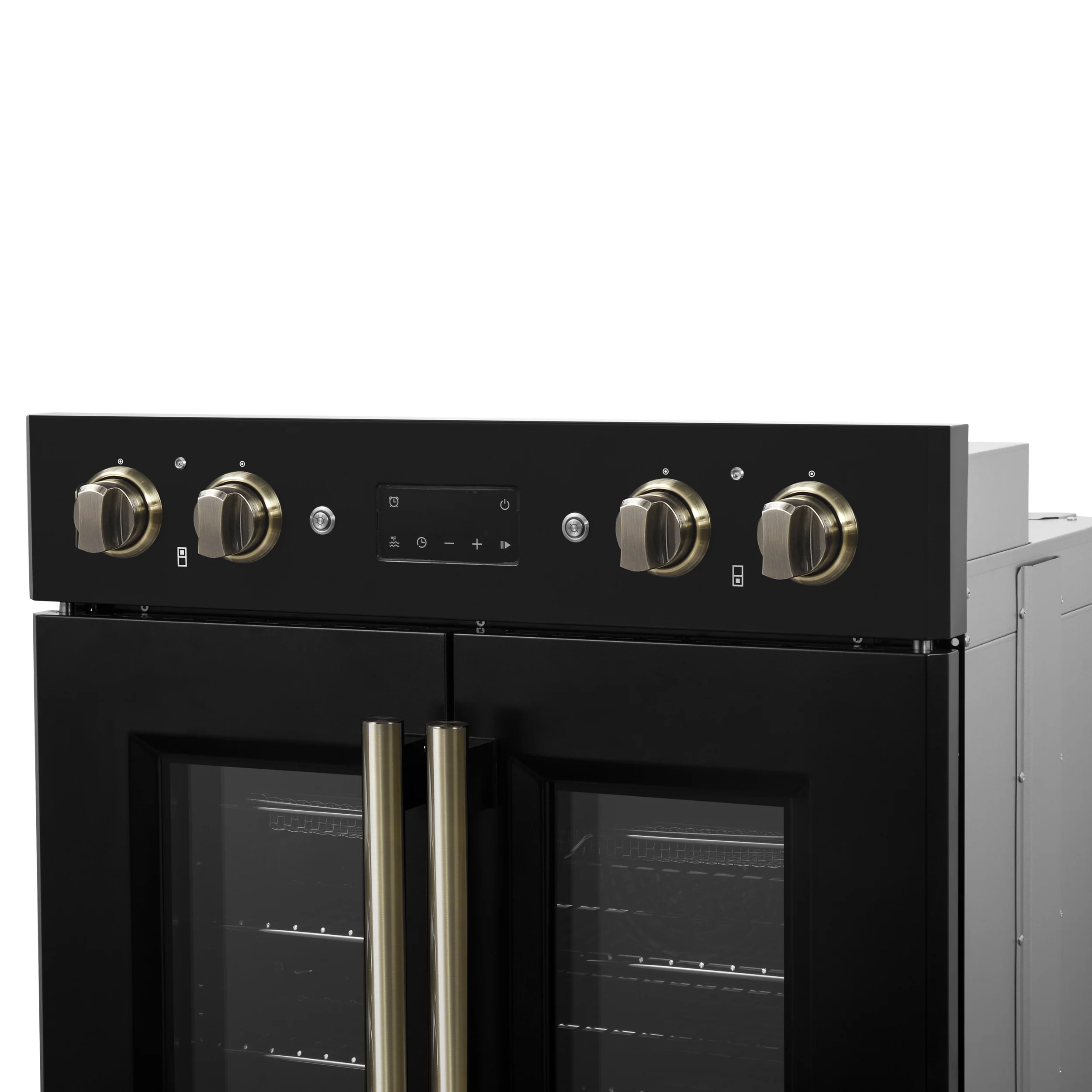 Forno Asti 30-Inch Double Electric Wall Oven with Upper French Doors in Black & Antique Brass, 7.36 cu. ft. Dual True Convection, 7,200W, Air Fry, Sous Vide, Self-Clean - Image 7