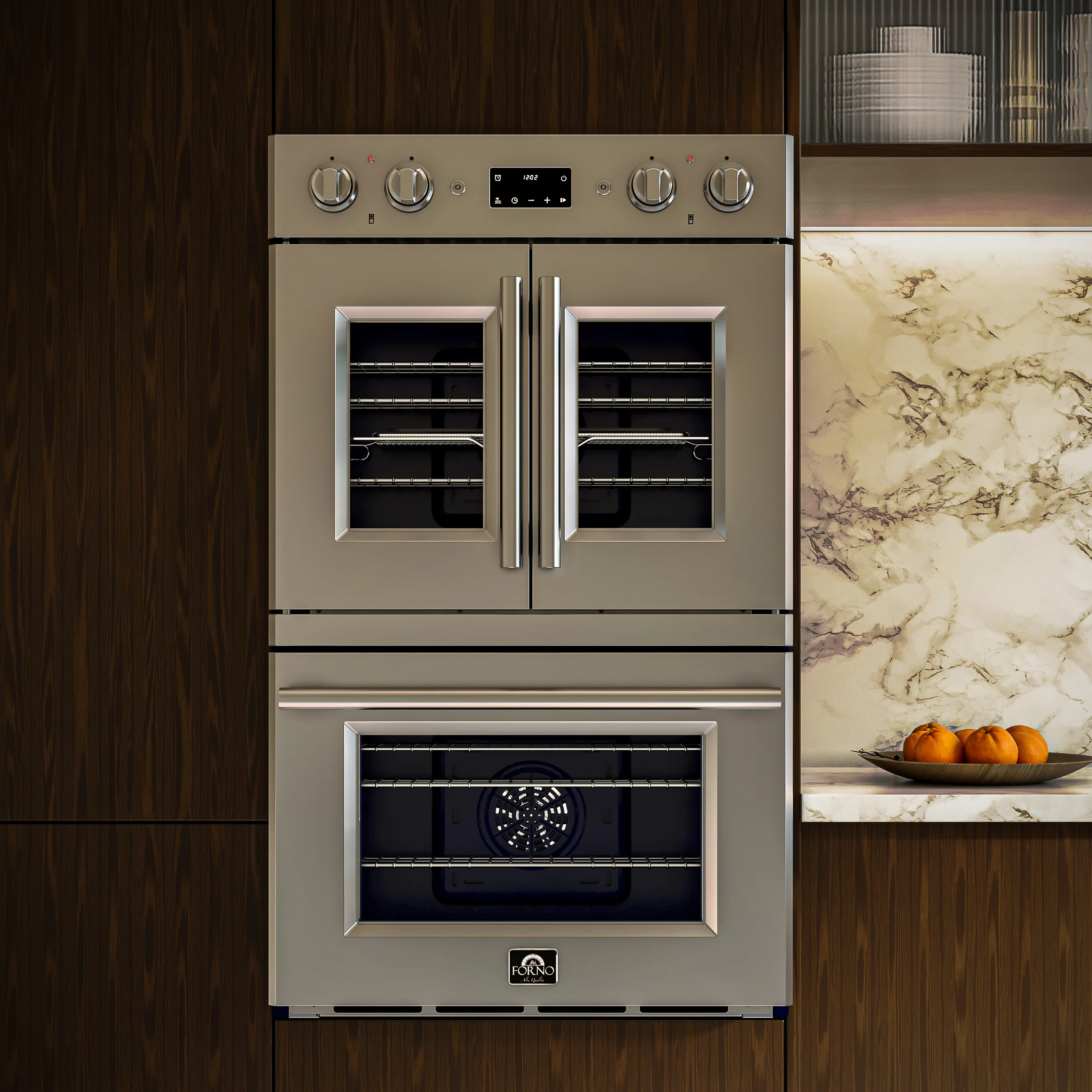 Forno Gallico 30-Inch Electric French Door Double Oven, Stainless Steel, Convection Cooking, Touch Control Panel, Self-Cleaning Function - Image 14