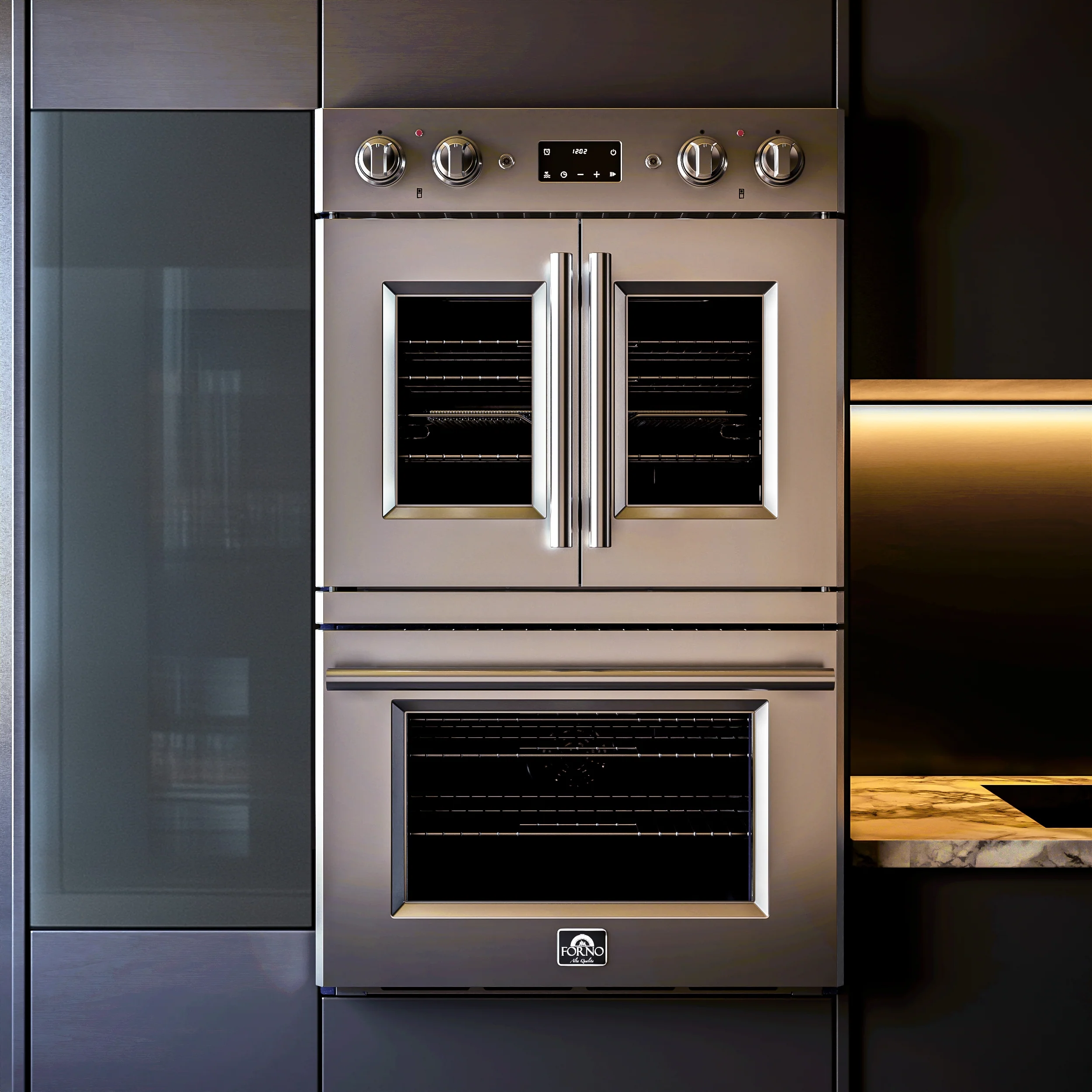 Forno Gallico 30-Inch Electric French Door Double Oven, Stainless Steel, Convection Cooking, Touch Control Panel, Self-Cleaning Function - Image 15