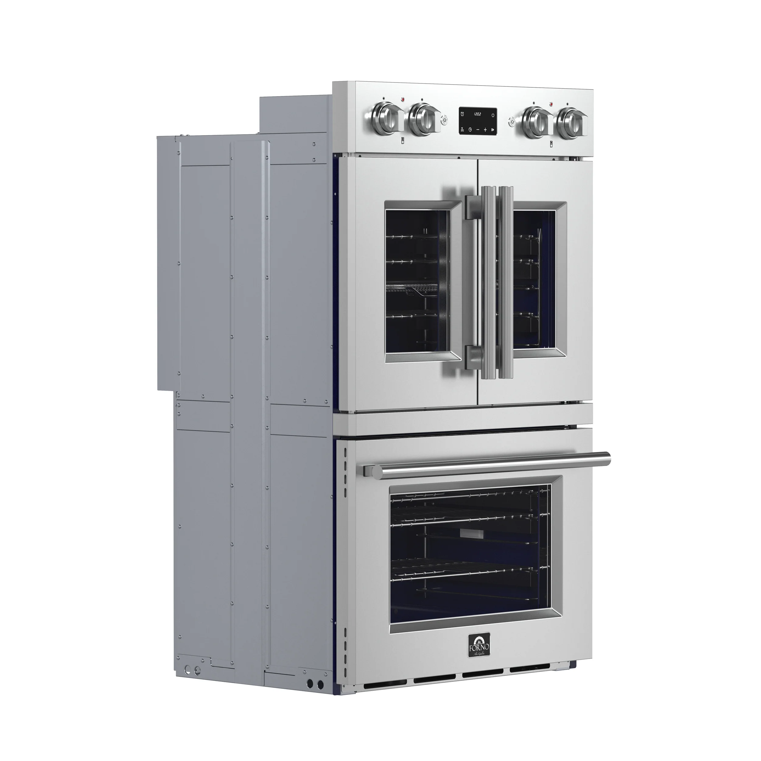 Forno Gallico 30-Inch Electric French Door Double Oven, Stainless Steel, Convection Cooking, Touch Control Panel, Self-Cleaning Function - Image 3