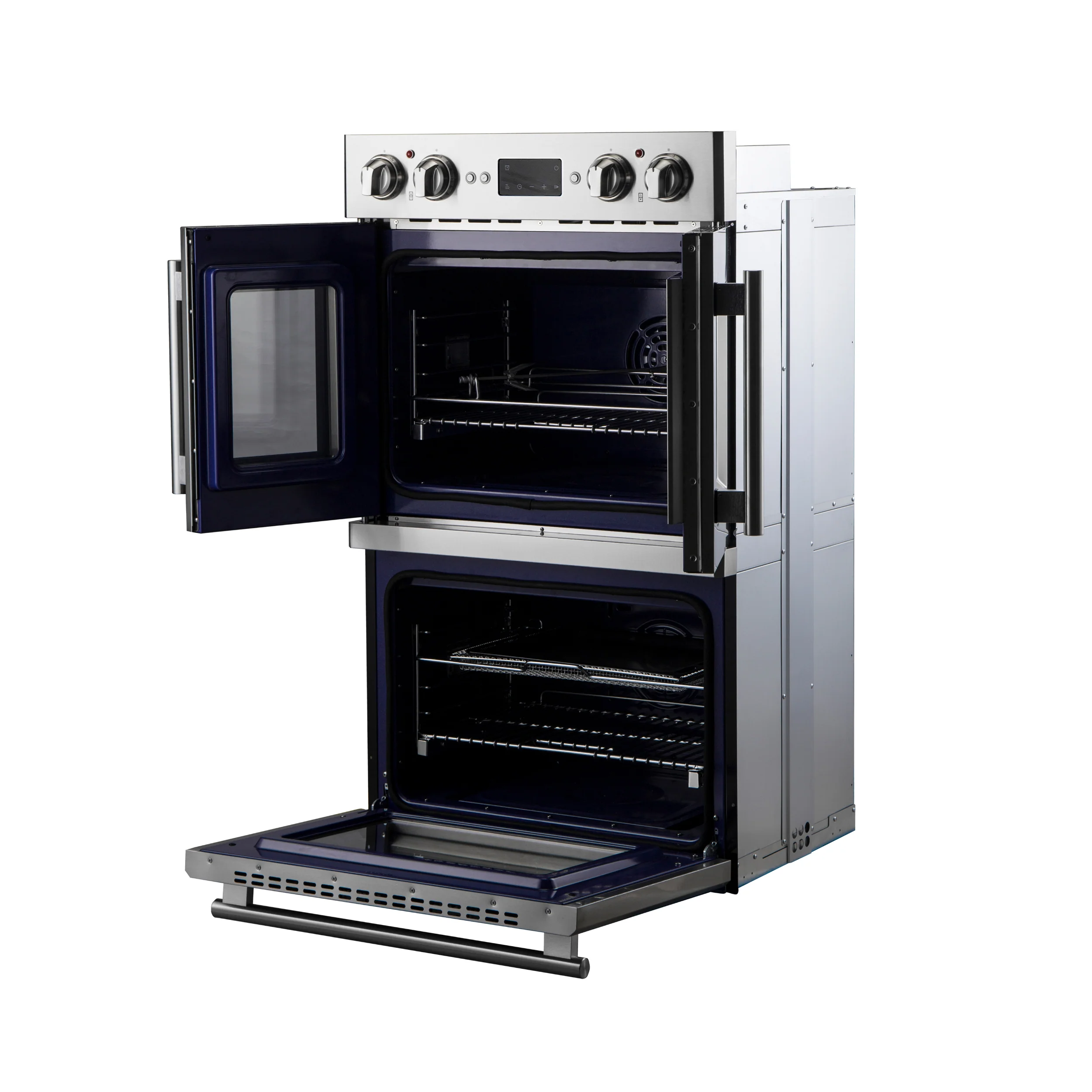 Forno Gallico 30-Inch Electric French Door Double Oven, Stainless Steel, Convection Cooking, Touch Control Panel, Self-Cleaning Function - Image 5