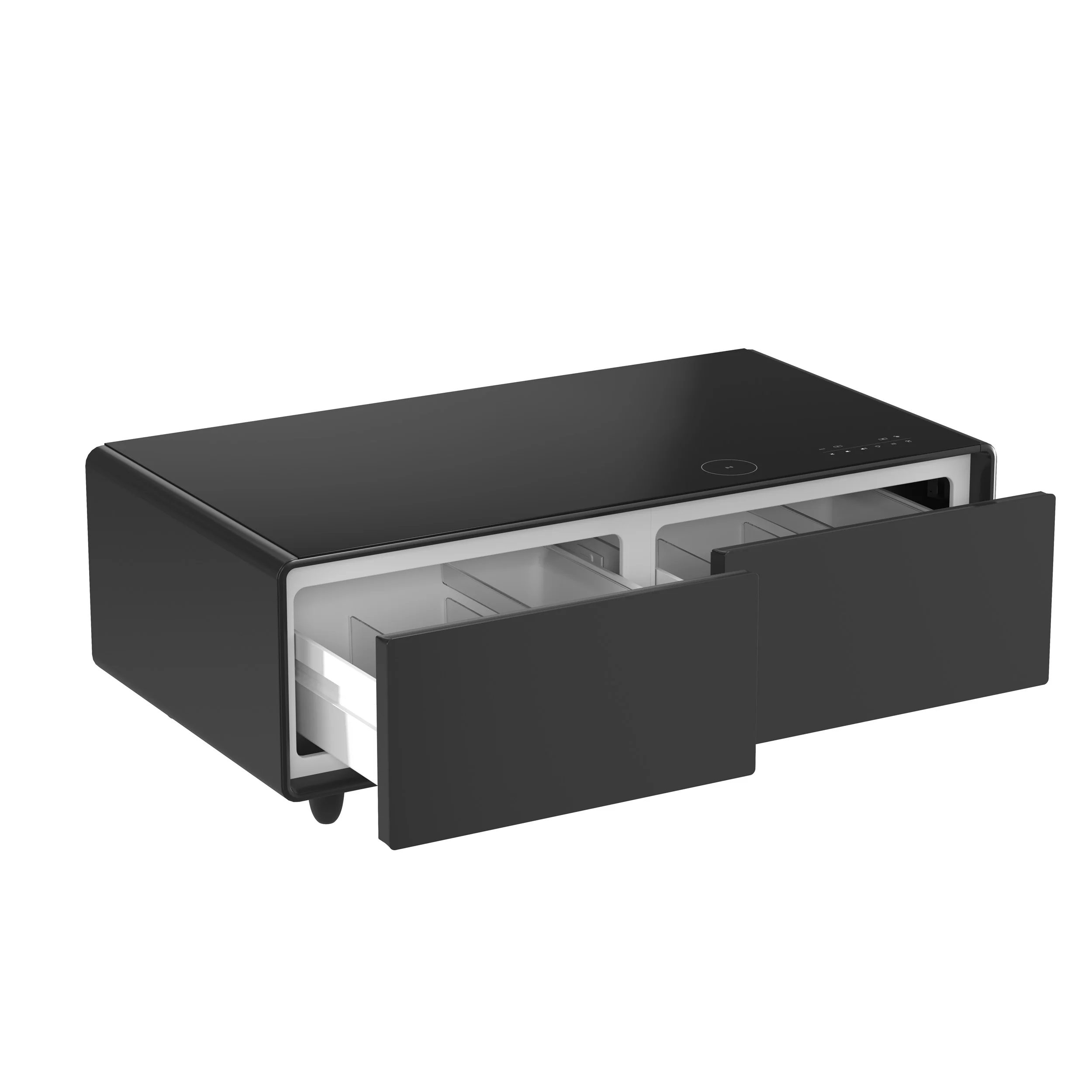 Forno Evoluto Tavolo 51-Inch Black Smart Coffee Table – Dual Refrigerator Drawers, Bluetooth 5.0 Audio, Wireless Charging & RGB Ambient Light - Image 15