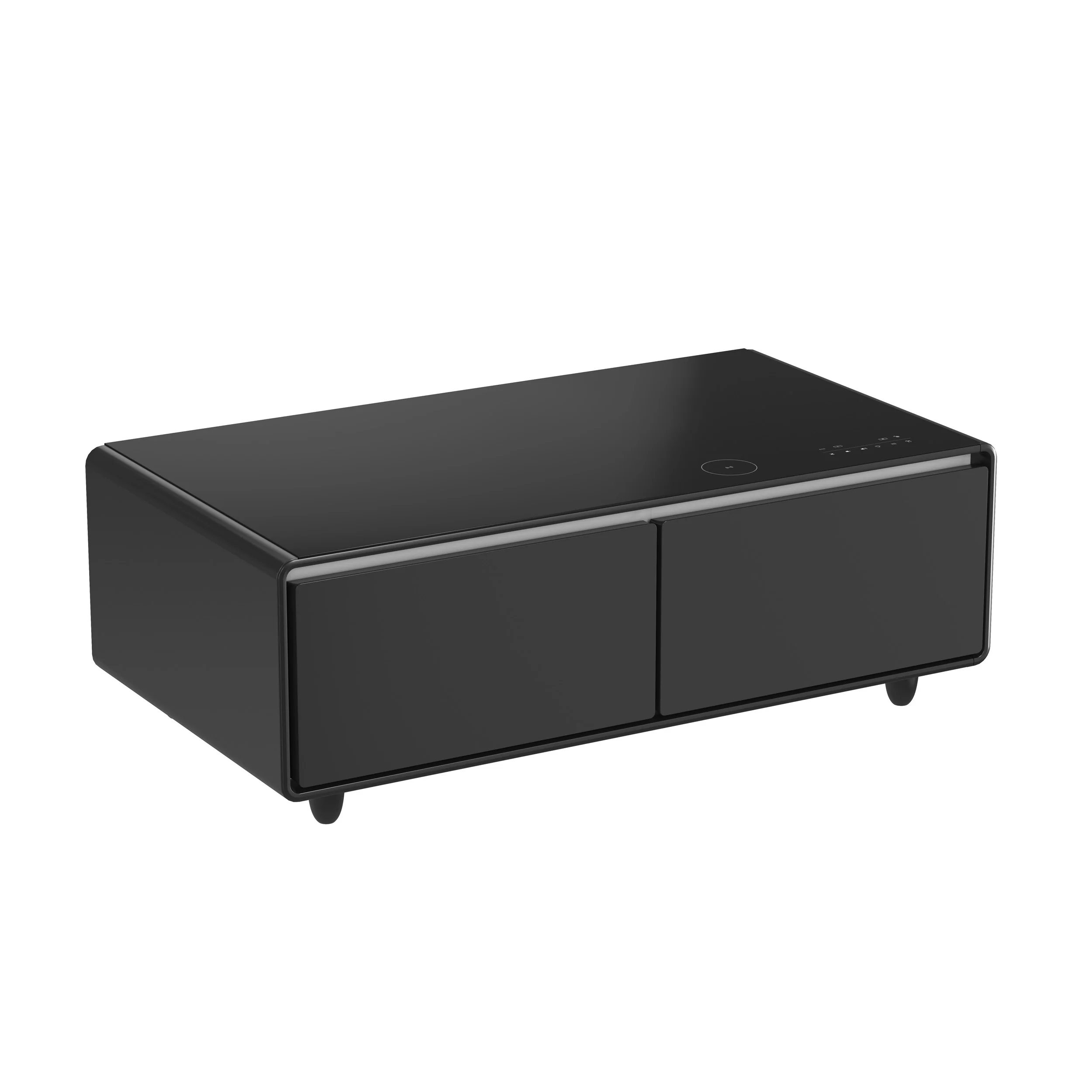 Forno Evoluto Tavolo 51-Inch Black Smart Coffee Table – Dual Refrigerator Drawers, Bluetooth 5.0 Audio, Wireless Charging & RGB Ambient Light - Image 17