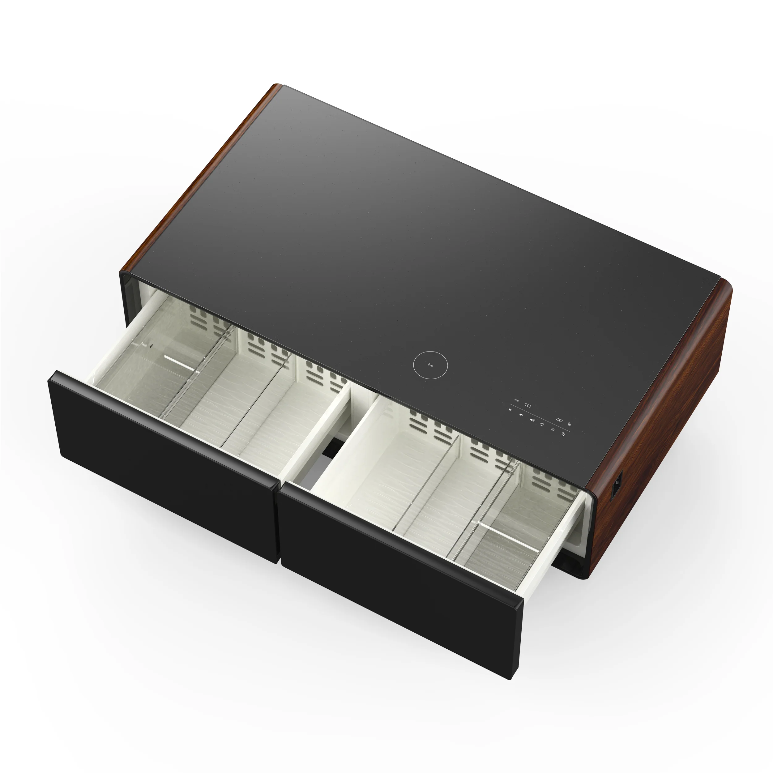 Forno Evoluto Tavolo 51-Inch Smart Coffee Table with Wood-Accent Sides – Dual Cooling Zones, Wireless Charging Pad & Built-In Bluetooth Speakers - Image 11