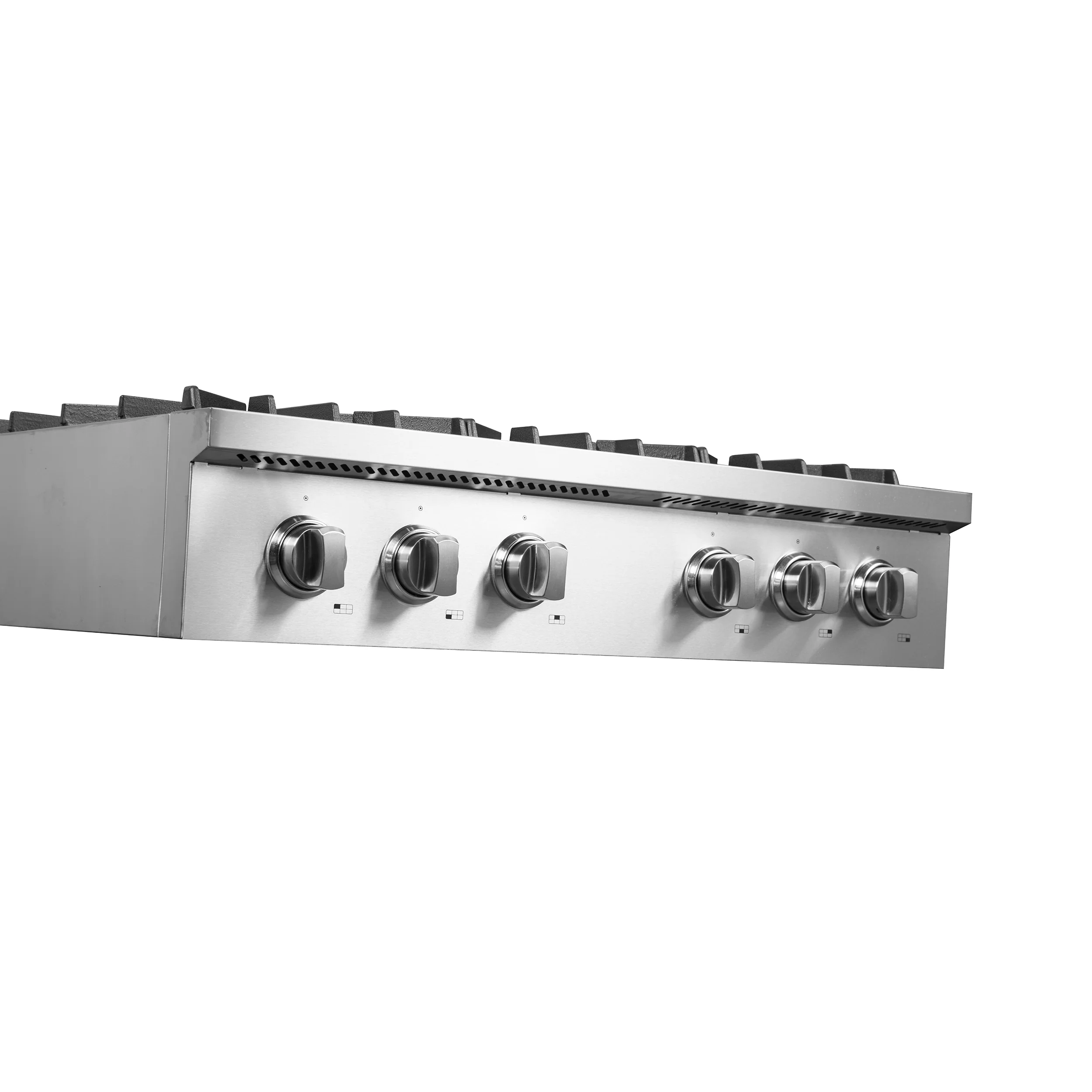Forno Cossato Alta Qualita 36-Inch Pro-Style Gas Rangetop, Stainless Steel, 6 Sealed Burners, 83,000 BTU Total Output, Continuous Cast Iron Grates - Image 3