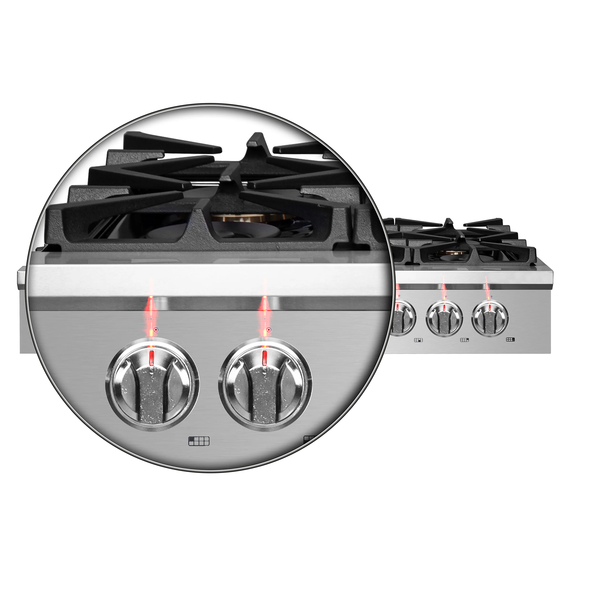 Forno Spezia Alta Qualita 48-Inch Pro-Style Gas Rangetop, Stainless Steel, 8 Sealed Burners, Continuous Cast Iron Grates, High Heat Output - Image 6