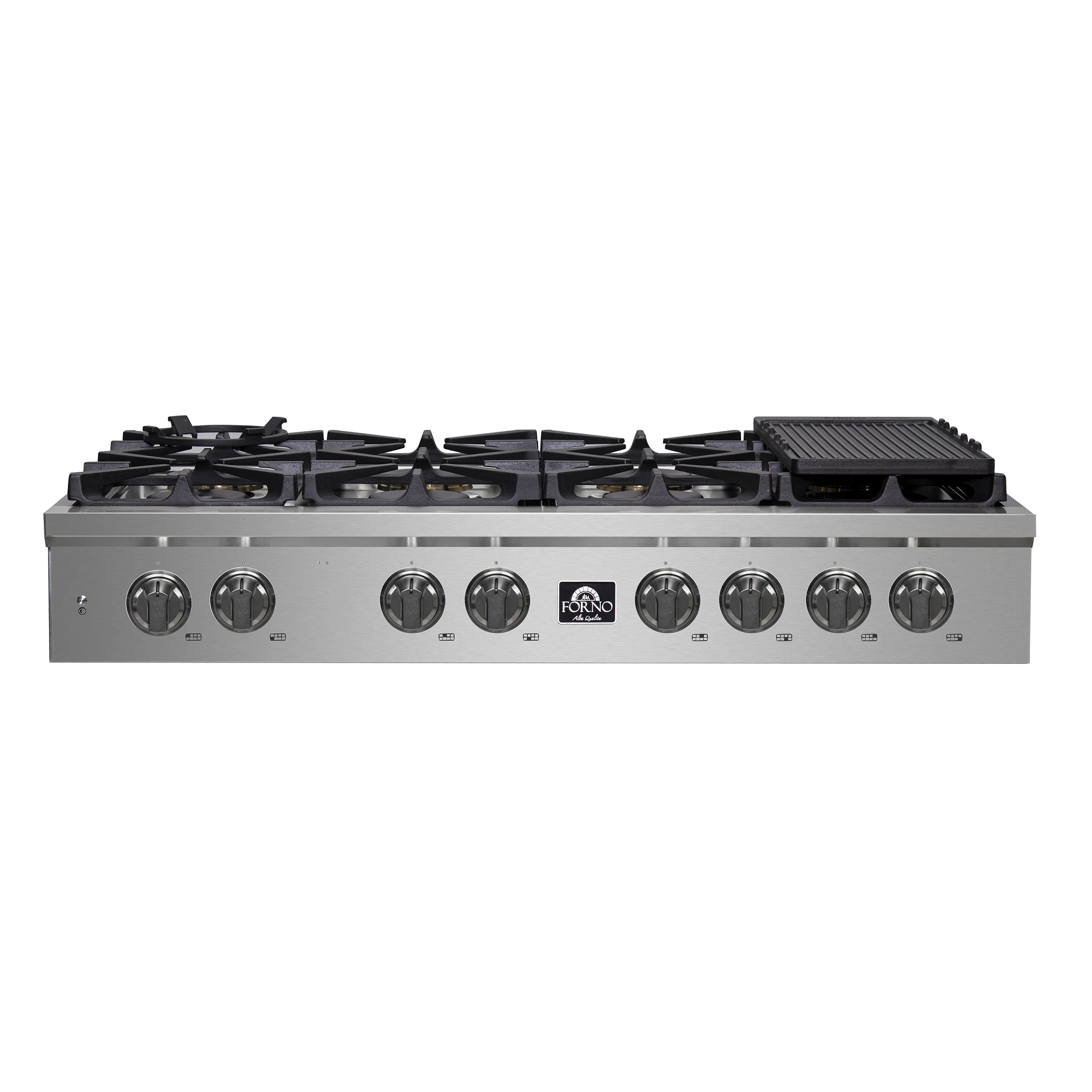 Forno Spezia Alta Qualita 48-Inch Pro-Style Gas Rangetop, Stainless Steel, 8 Sealed Burners, Continuous Cast Iron Grates, High Heat Output - Image 7