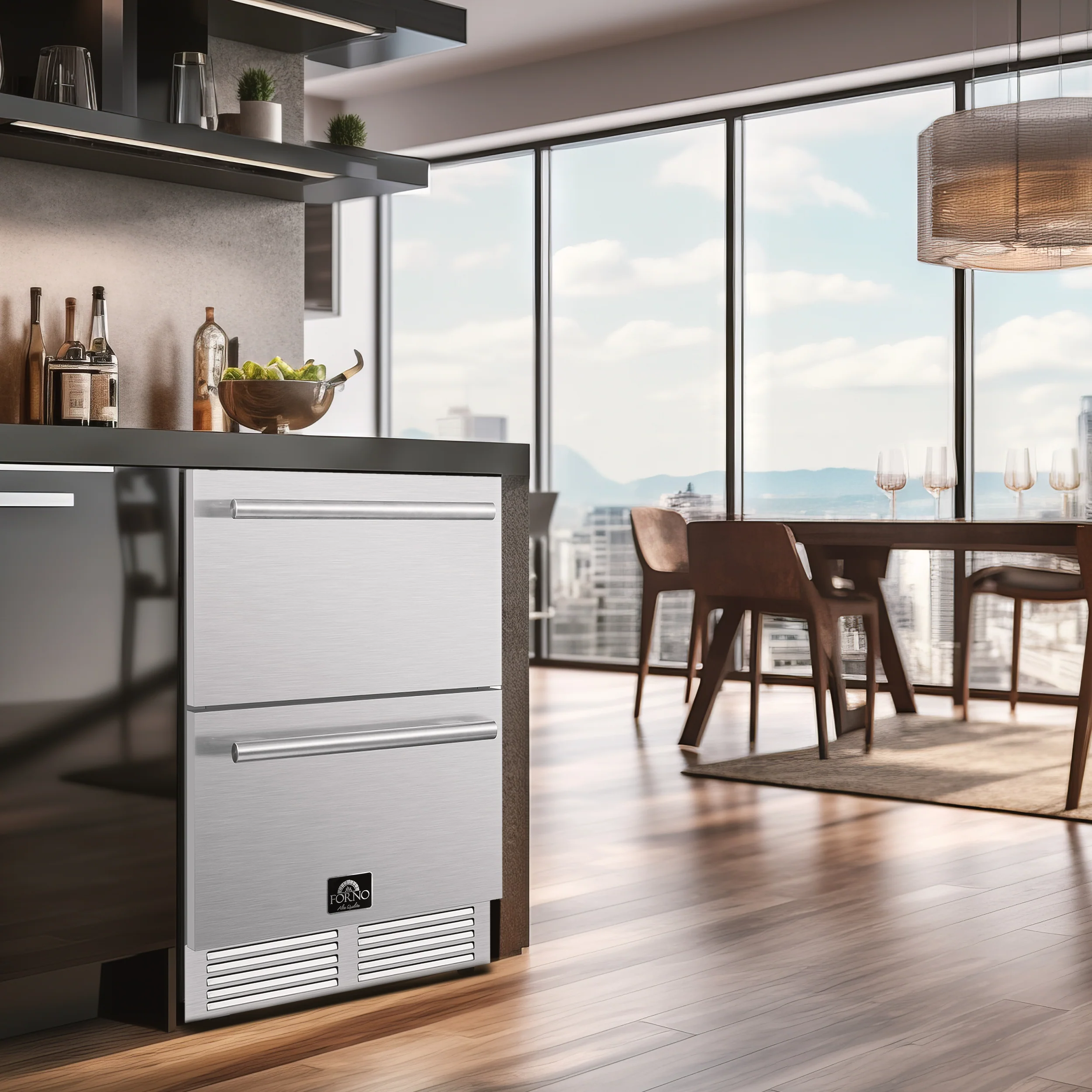 Forno Cosenza 24" Built-In Drawer Freezer with Ice Maker, 4.69 cu.ft. - Image 7