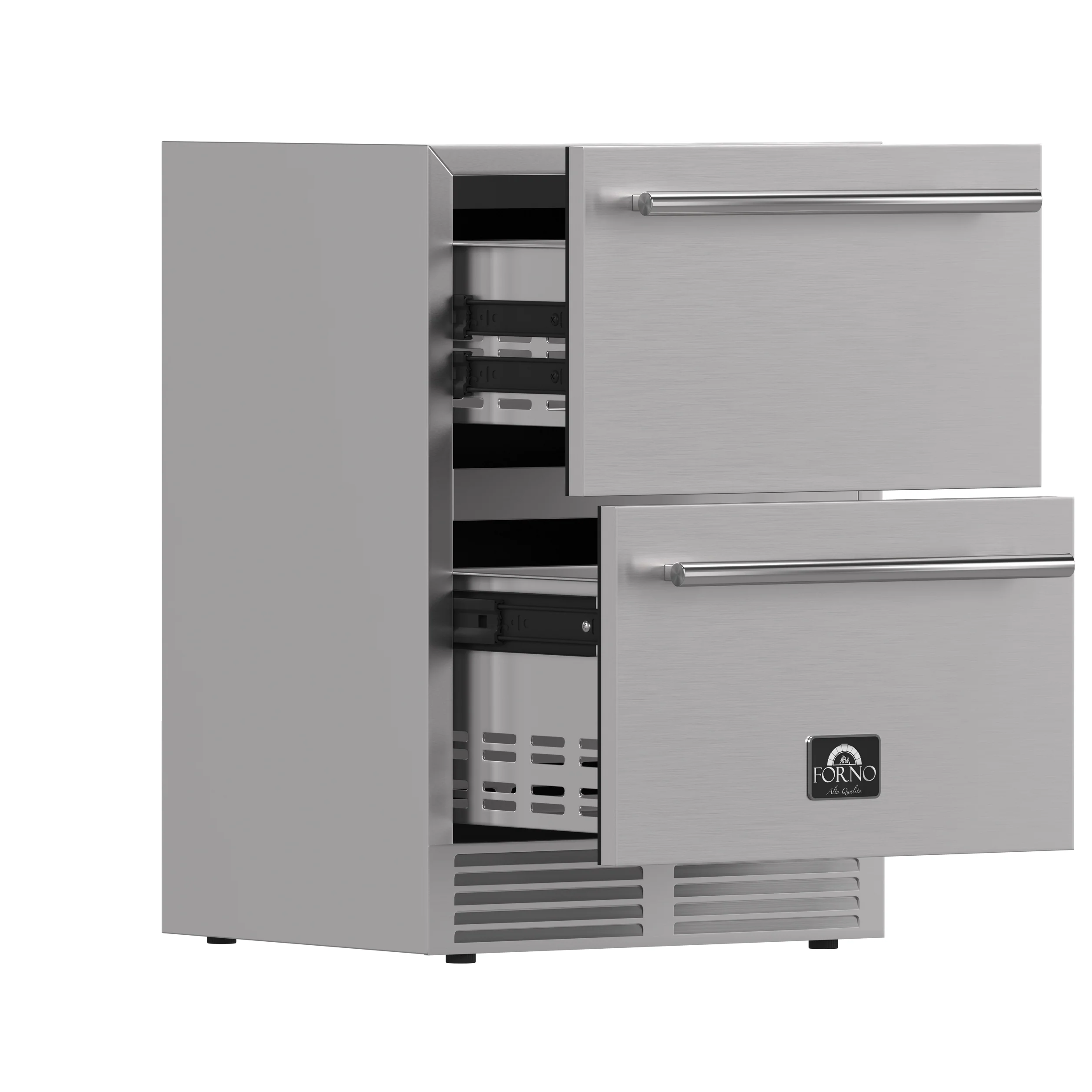 Forno Como 24-Inch Indoor Outdoor Drawer Refrigerator, 4.87 cu.ft, Stainless Steel Interior, Adjustable Shelves, LED Lighting - Image 4