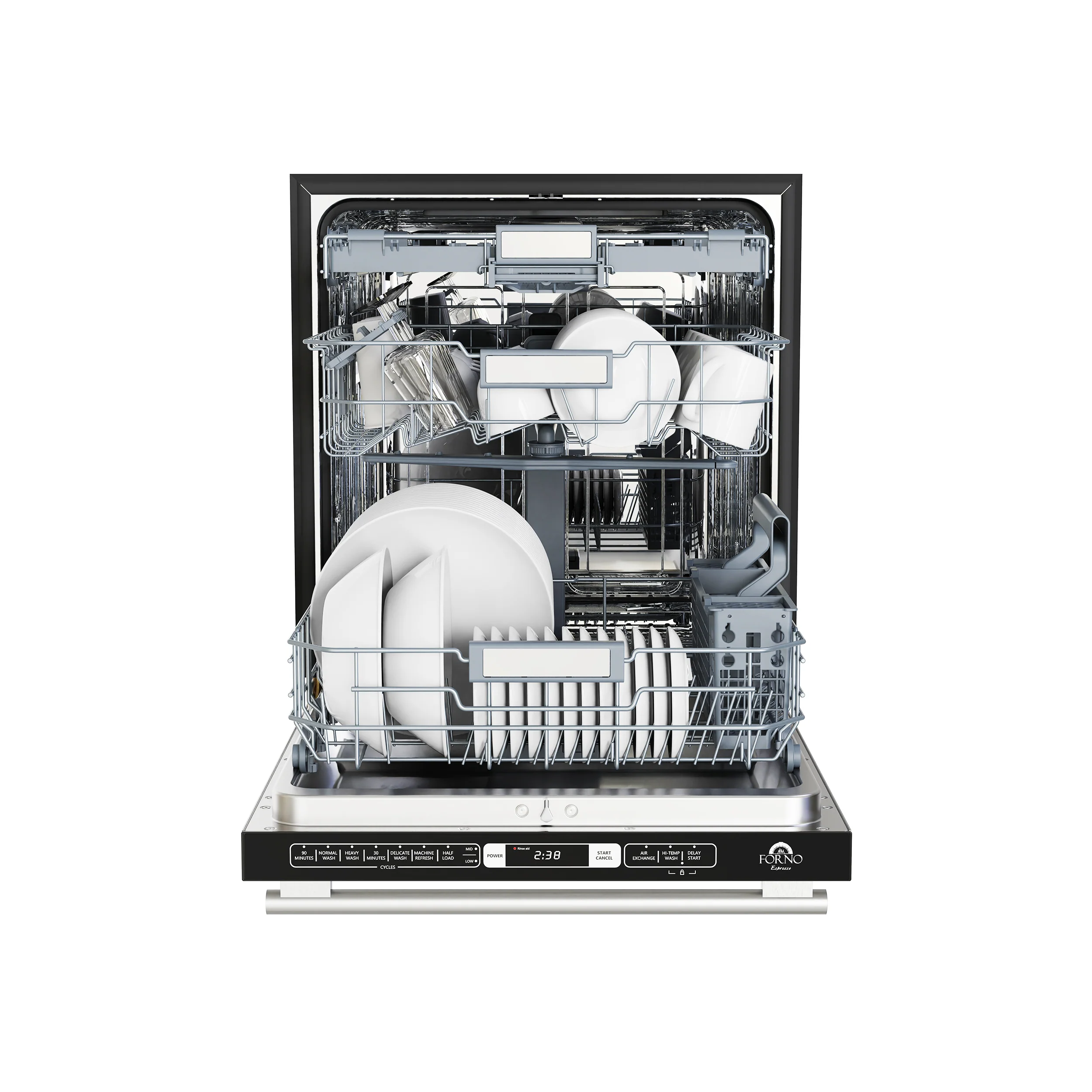 Forno Romano Espresso 24-Inch Built-In Dishwasher, White Finish, Stainless Steel Tub, 49 dBA, Energy Star Certified - Image 5