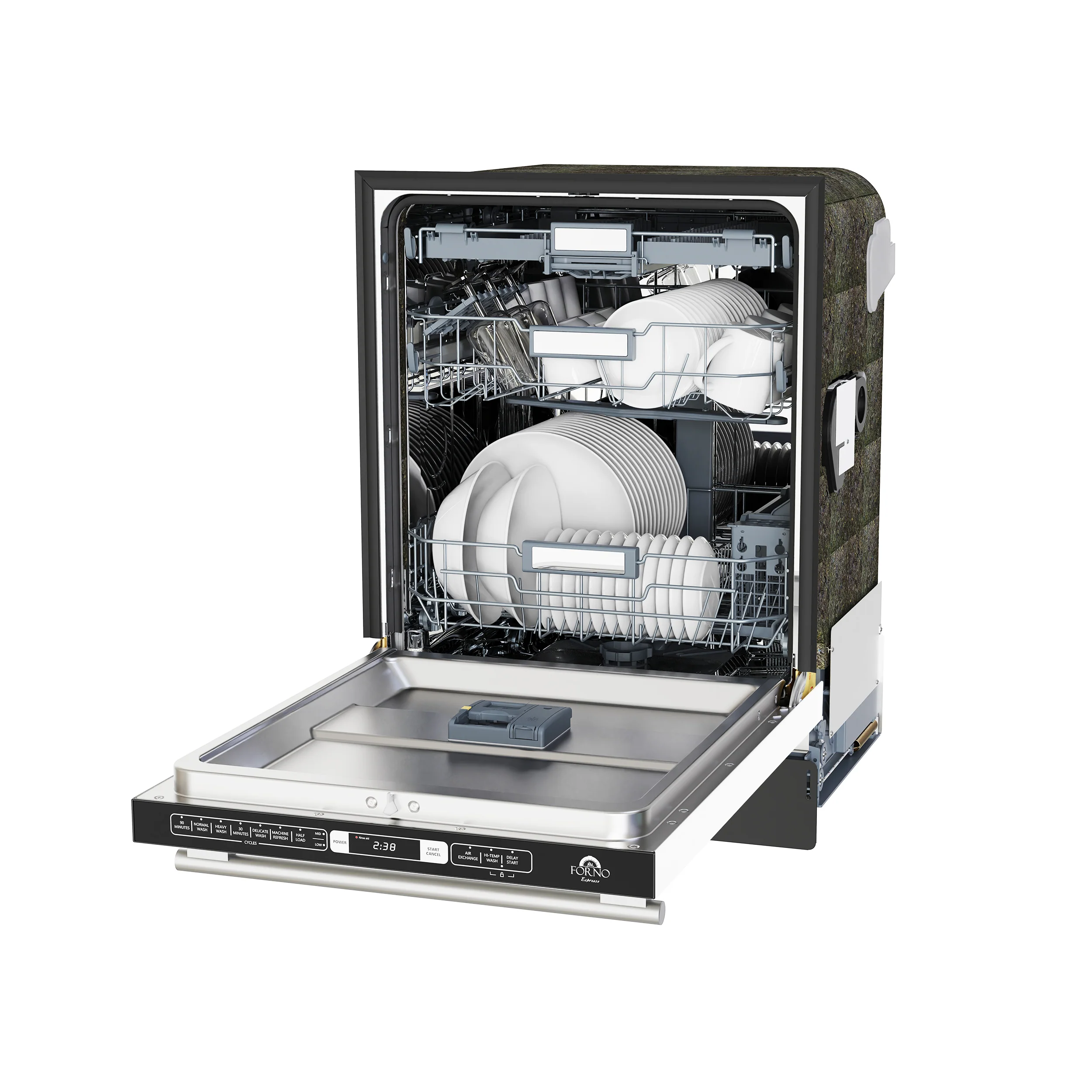 Forno Romano Espresso 24-Inch Built-In Dishwasher, White Finish, Stainless Steel Tub, 49 dBA, Energy Star Certified - Image 6