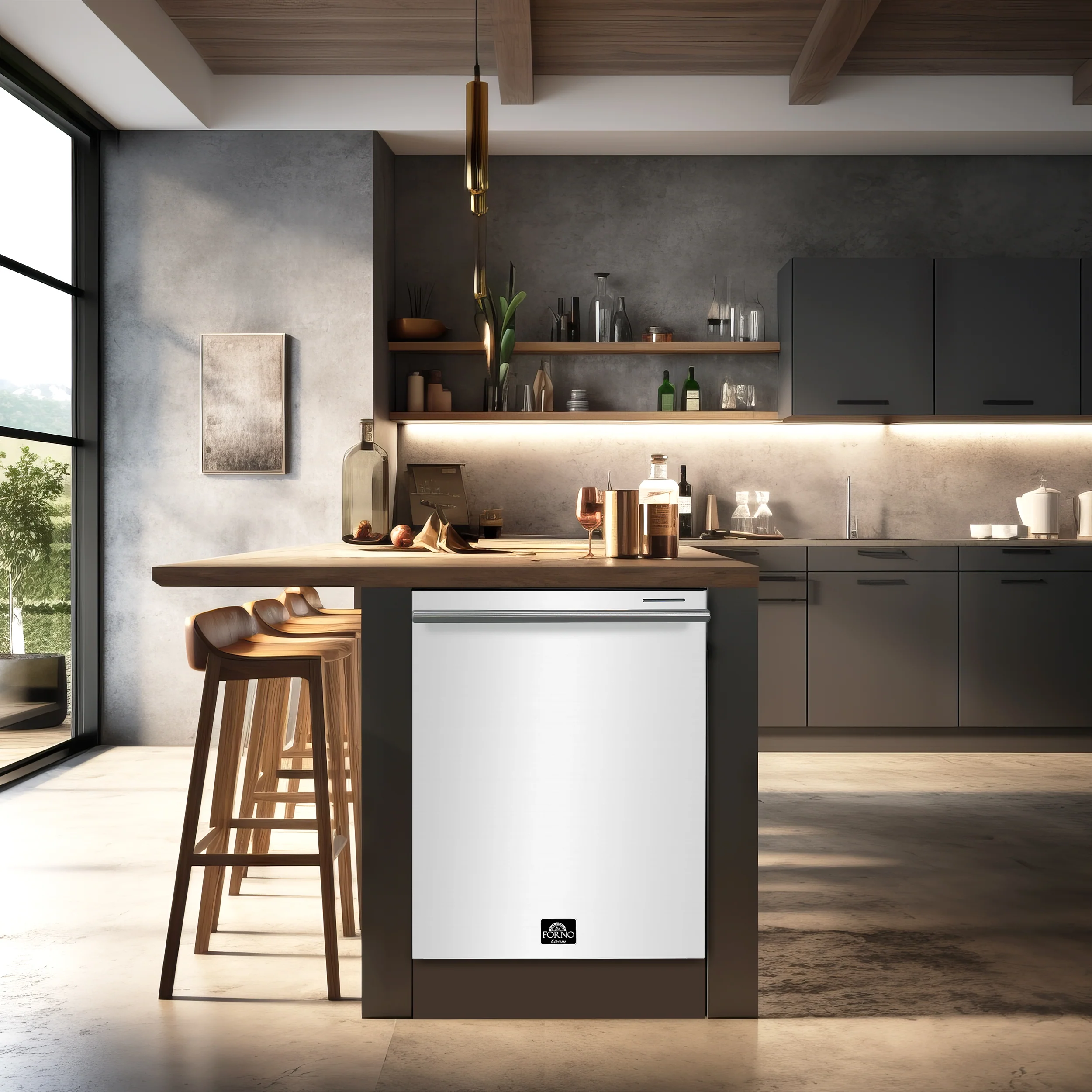 Forno Pozzo 24-Inch Built-In Tall Tub Top Control Dishwasher, White, 49 dBA, ENERGY STAR Certified - Image 3