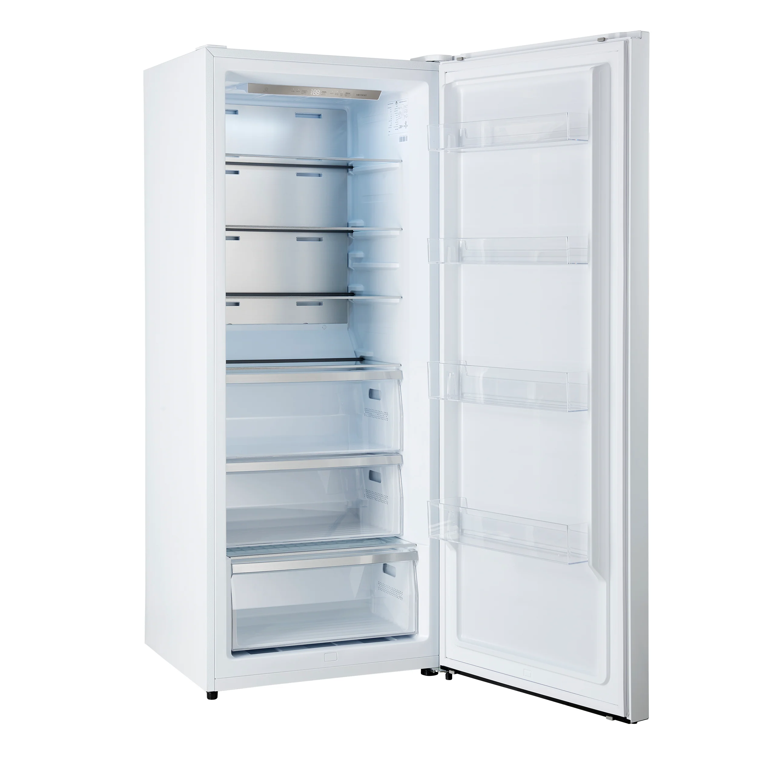 Forno Maderno 28-Inch Built-In Convertible Refrigerator in White with Antique Brass Handle, 13.6 cu.ft. Right Swing with Decorative Grill - 32-Inch Wide - Image 6