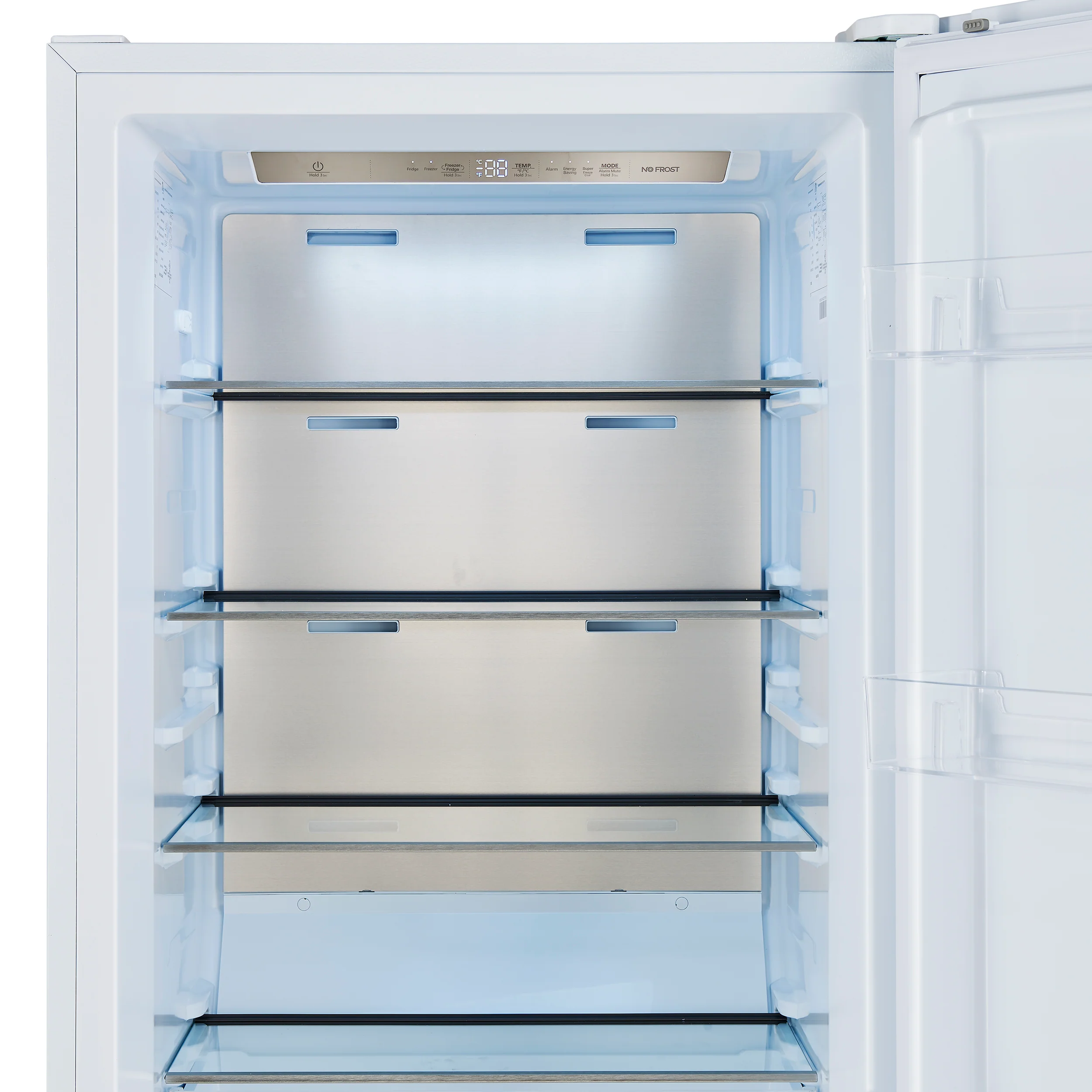 Forno Maderno 28-Inch Built-In Convertible Refrigerator in White with Antique Brass Handle, 13.6 cu.ft. Right Swing with Decorative Grill - 32-Inch Wide - Image 7