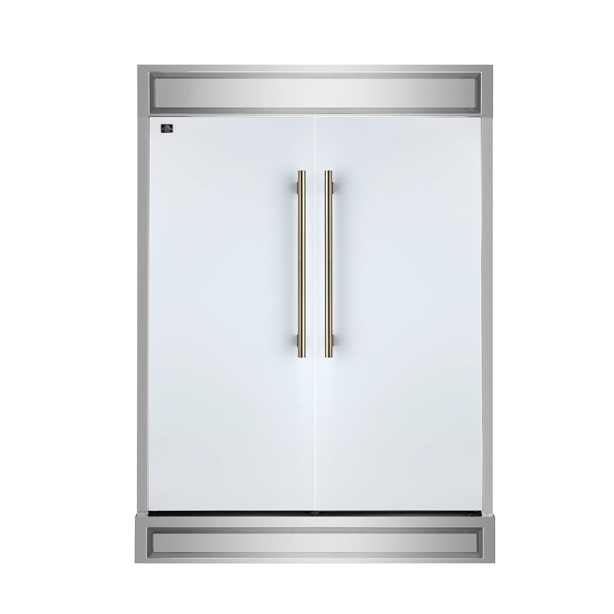 Forno Maderno 2-28-Inch Wide Convertible Refrigerator/Freezer in White, Decorative Trim, 27.2 cu.ft, 84-Inch High, ENERGY STAR Certified